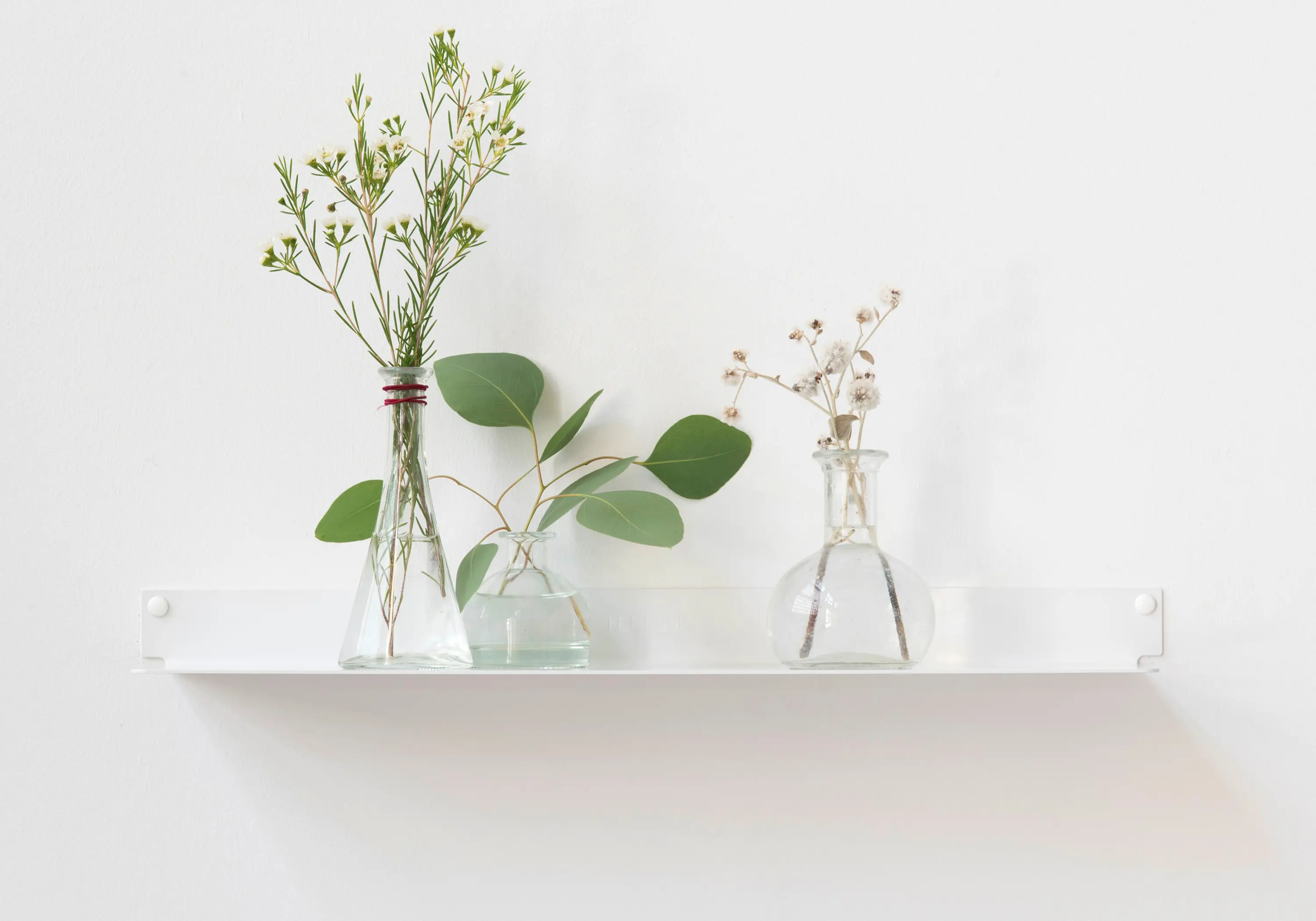 Teebooks - TEEline 60 cm Set of 2 White Aluminium Design Kitchen Wall Shelf