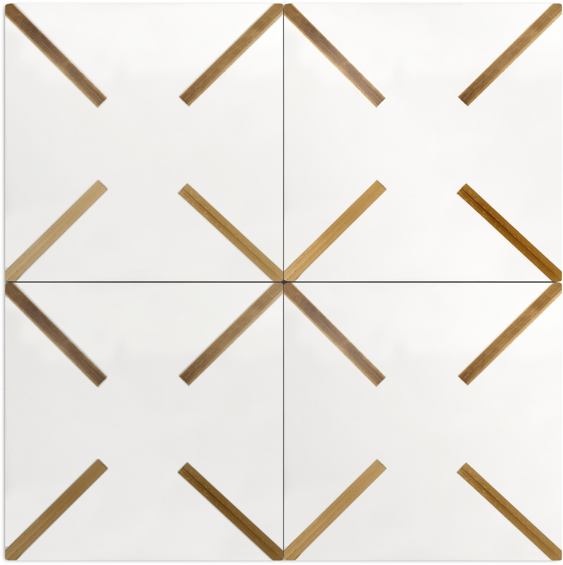 Display product Brass Inlay Cement Tile | X from manufacturer Eso Surfaces