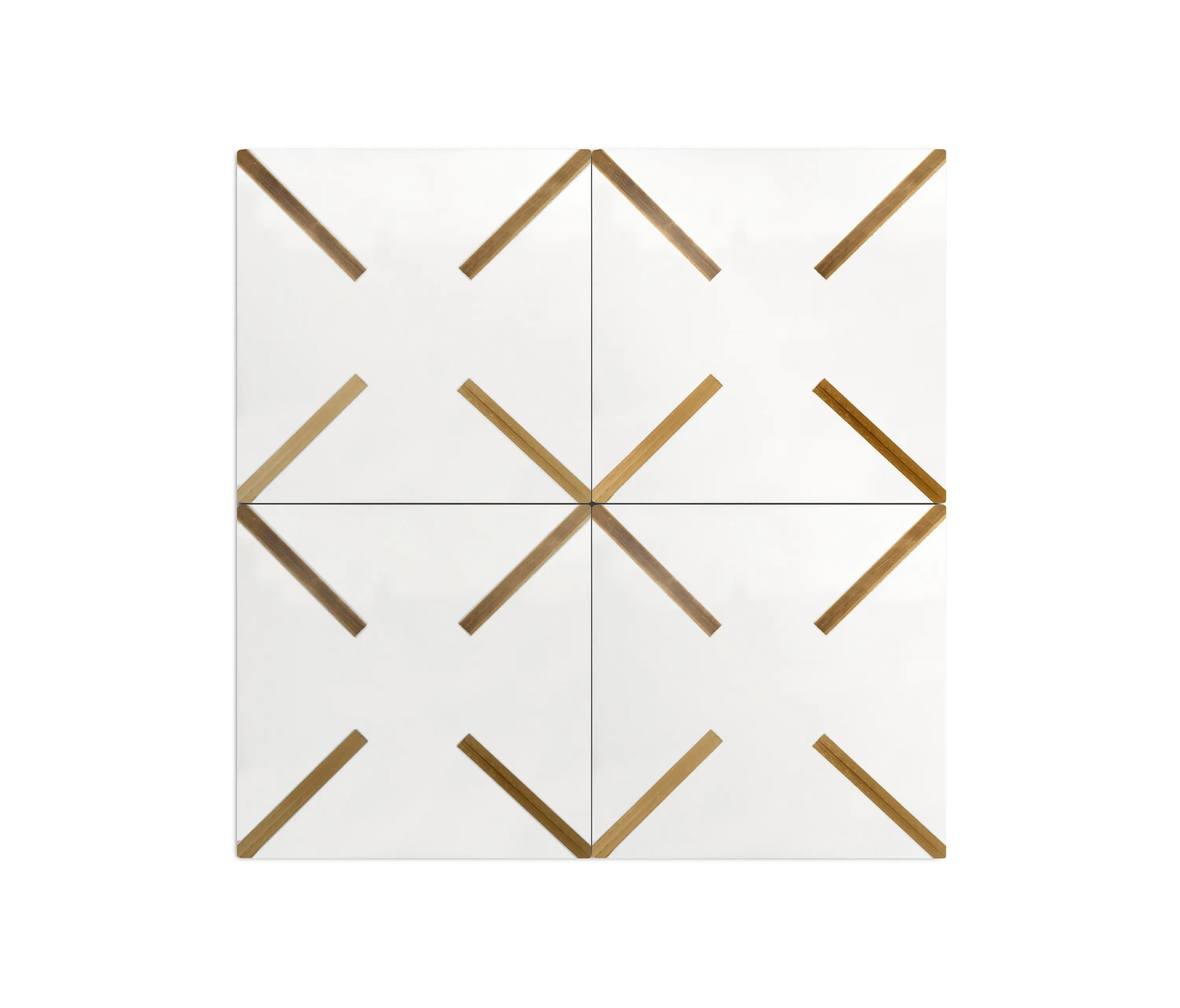 Eso Surfaces - Brass Inlay Cement Tile | X