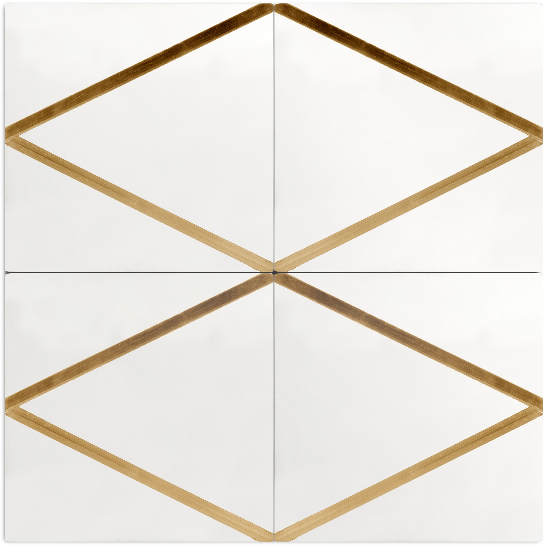 Display product Brass Inlay Cement Tile | Arrow from manufacturer Eso Surfaces
