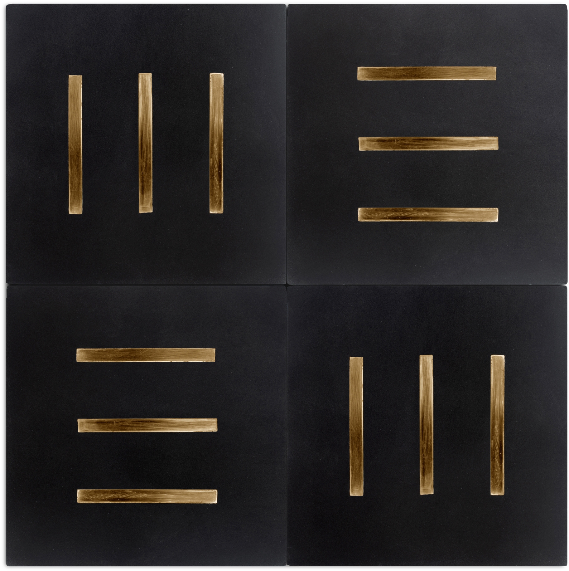 Display product Brass Inlay Cement Tile | Lines from manufacturer Eso Surfaces