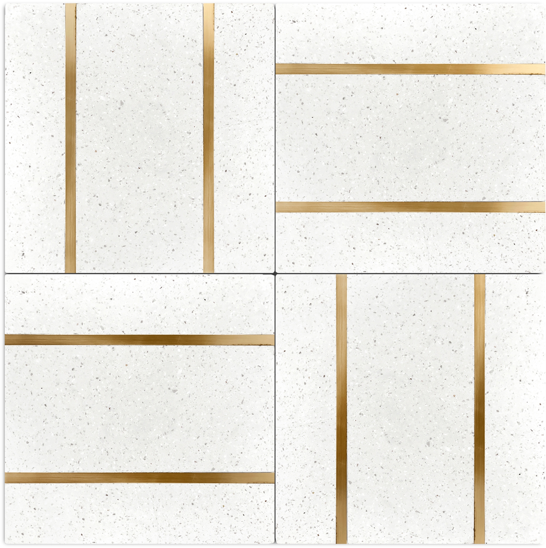 Display product Brass Inlay Cement Tile from manufacturer Eso Surfaces