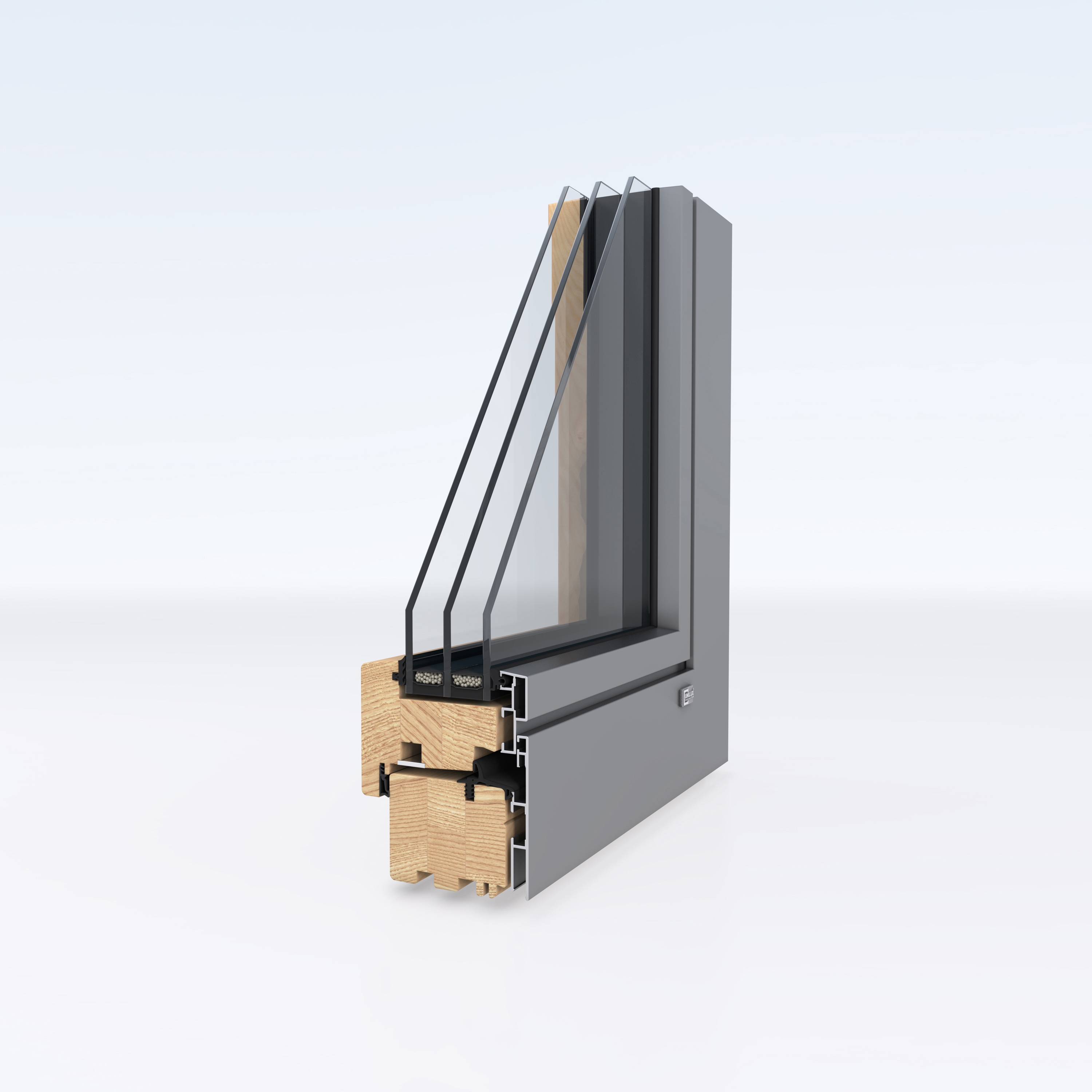 Display product Aluminum clad wood windows | DesignLine from manufacturer Unilux