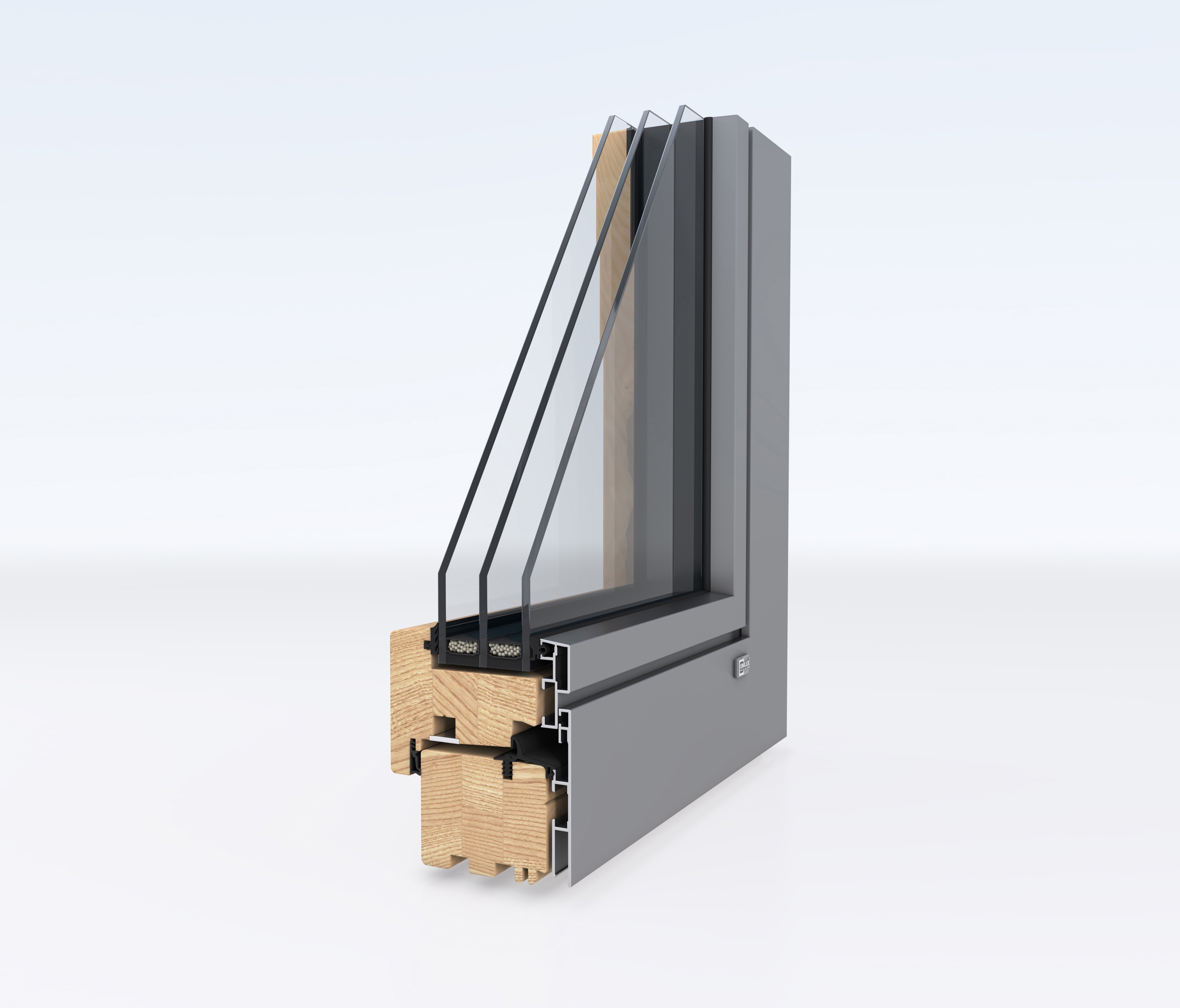 Display product Aluminum clad wood windows | DesignLine from manufacturer Unilux