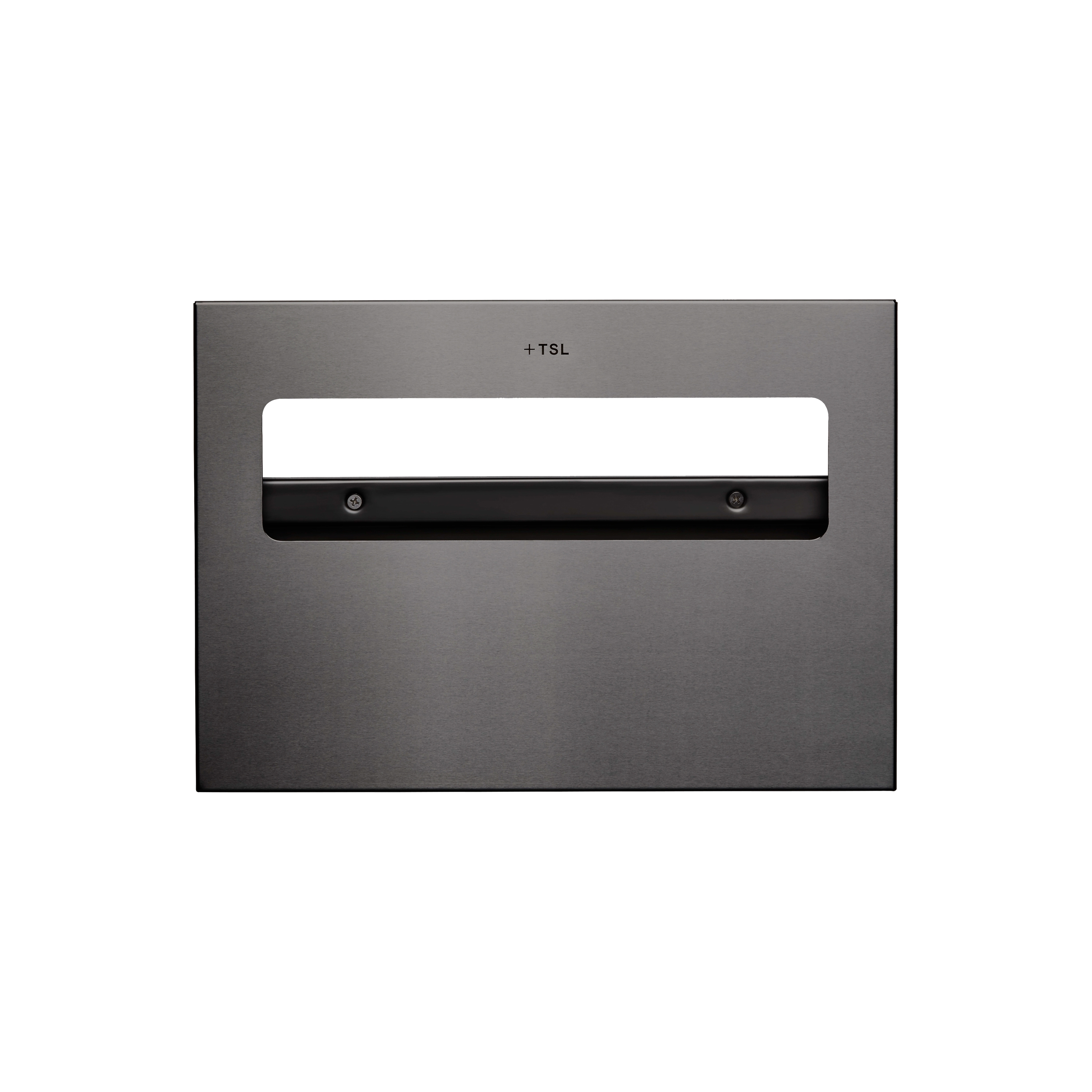 Display product Radius | PVD Black Toilet Seat Cover Dispenser from manufacturer The Splash Lab