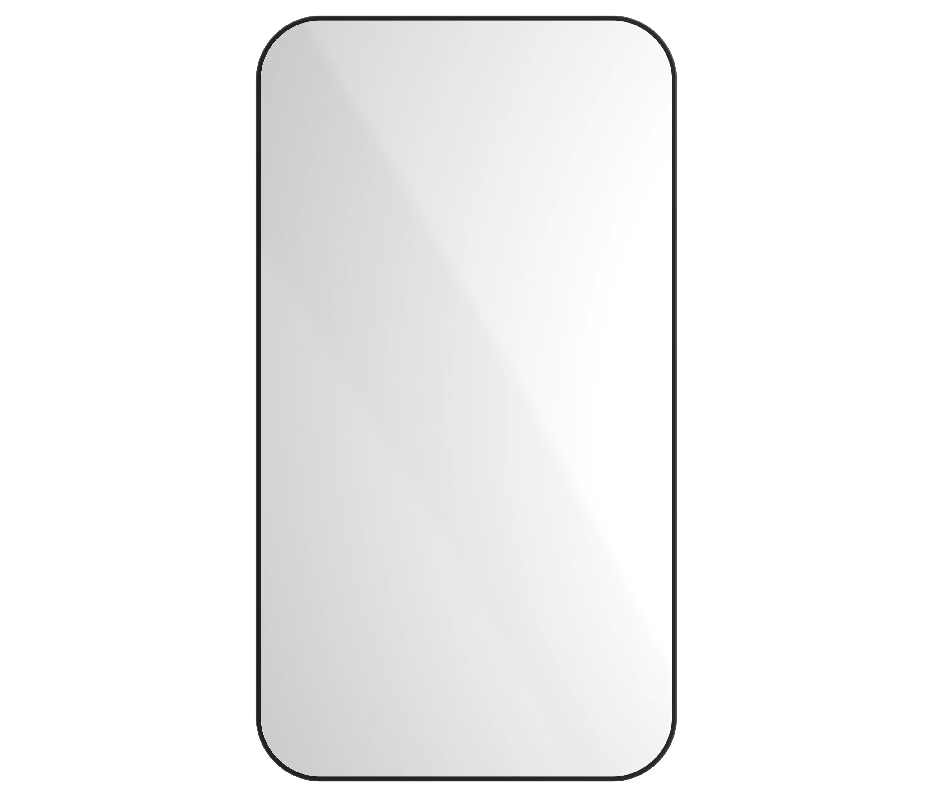 The Splash Lab - Radius | PVD Black Wall Mount Mirror / Rectangular