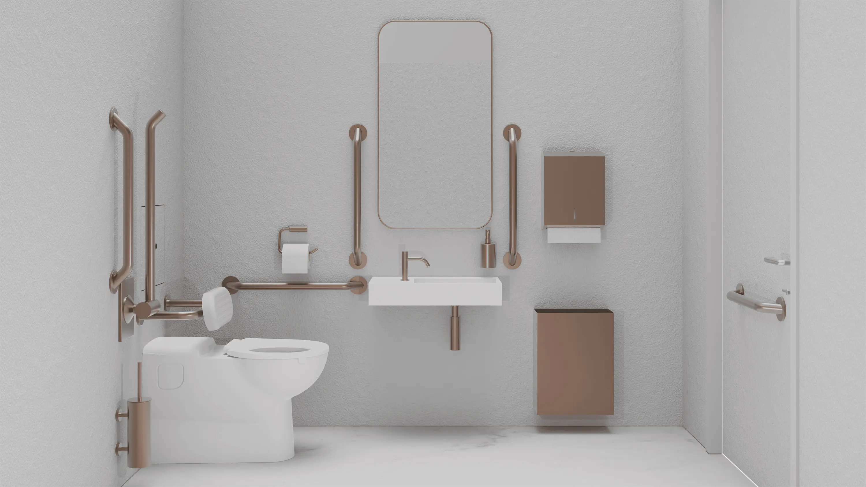 The Splash Lab - DDA PVD Black Doc M Pack / Floor Standing WC / Paper Towel