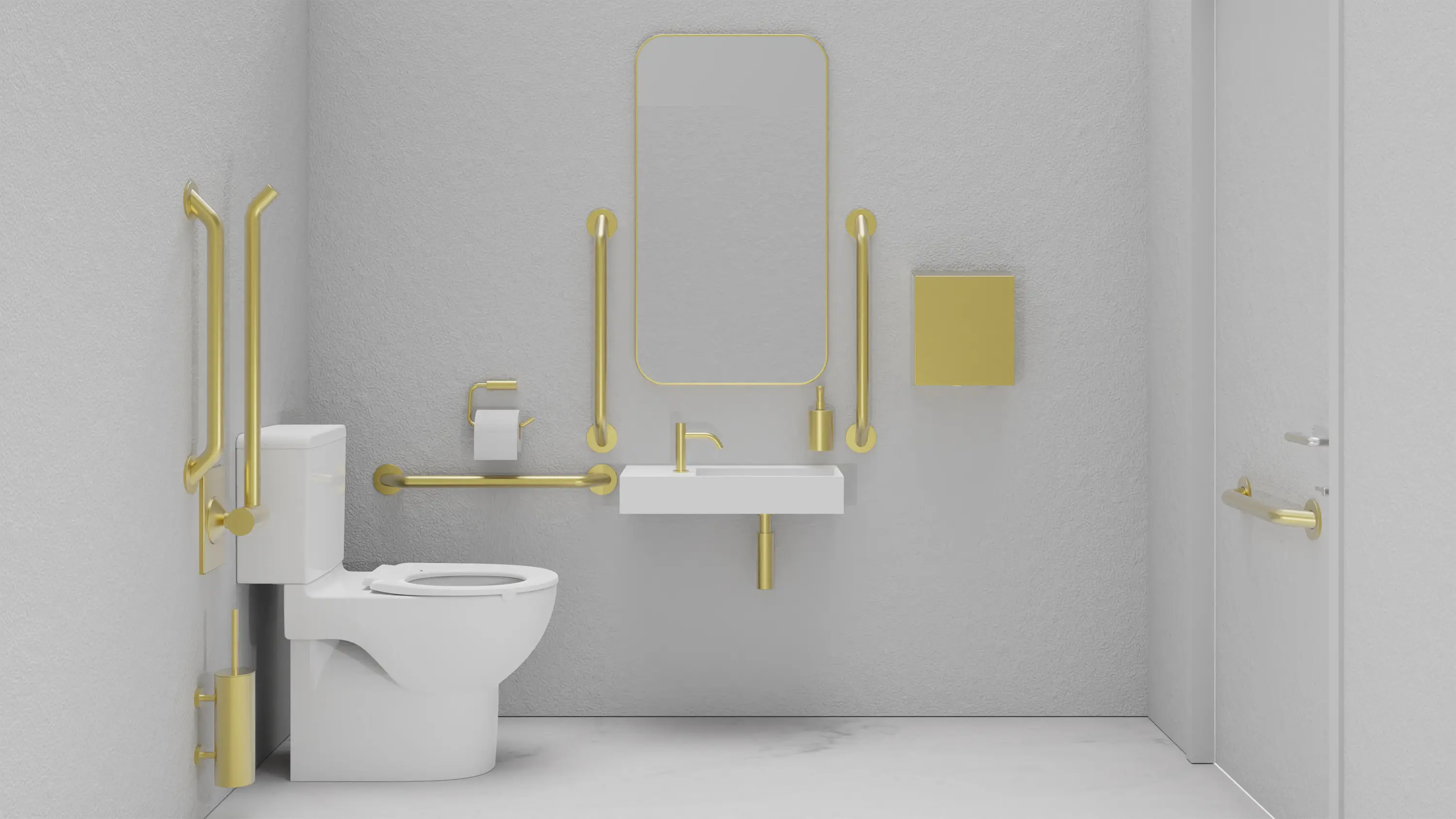 The Splash Lab - DDA PVD Brass Doc M Pack / Close Coupled WC / Hand Dryer