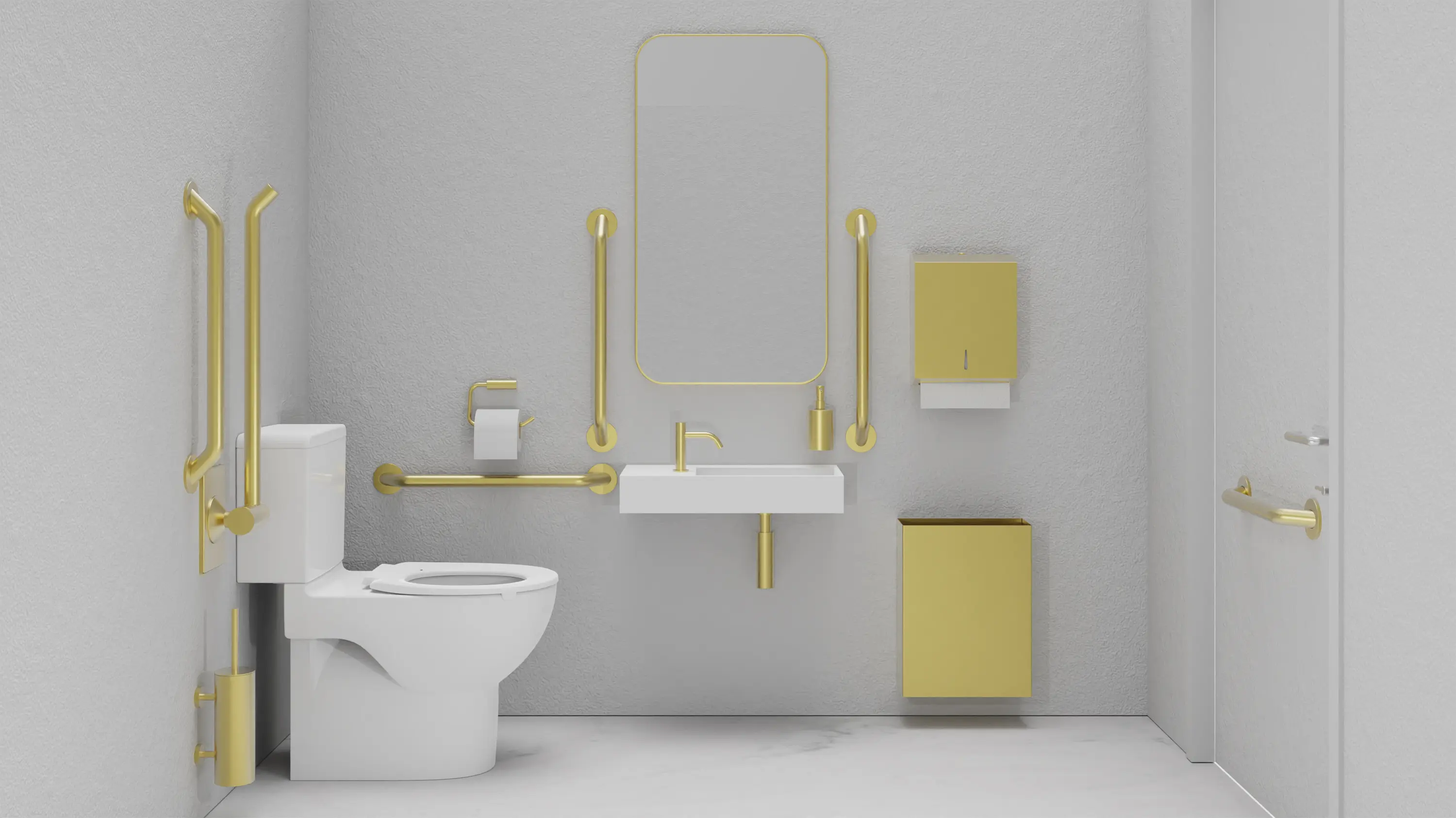 The Splash Lab - DDA PVD Brass Doc M Pack / Close Coupled WC / Paper Towel