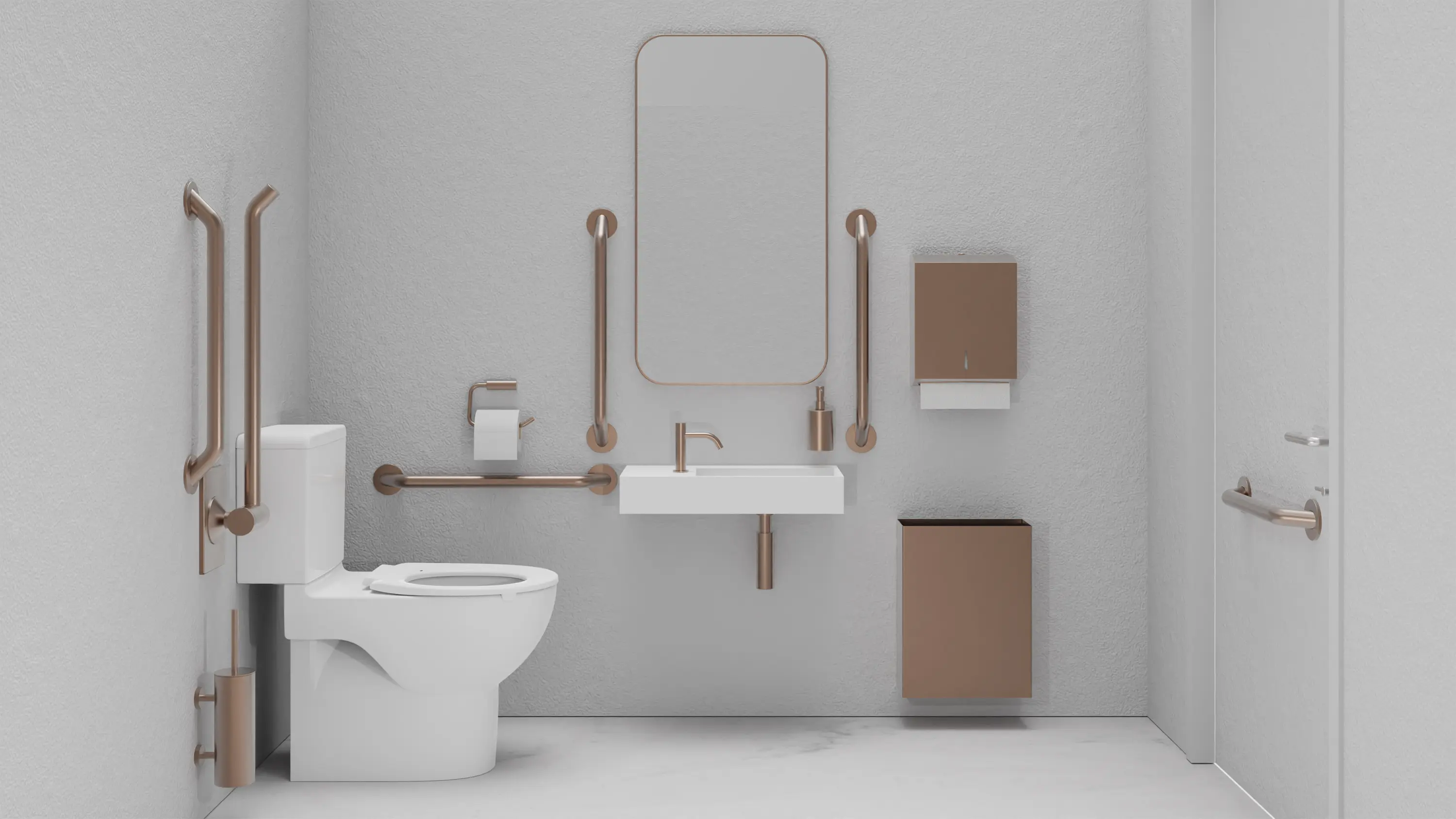 The Splash Lab - DDA PVD Bronze Doc M Pack / Close Coupled WC / Paper Towel