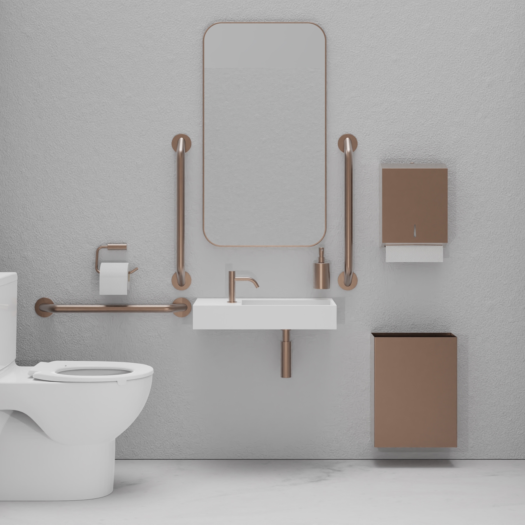 DDA PVD Bronze Doc M Pack / Close Coupled WC / Paper Towel