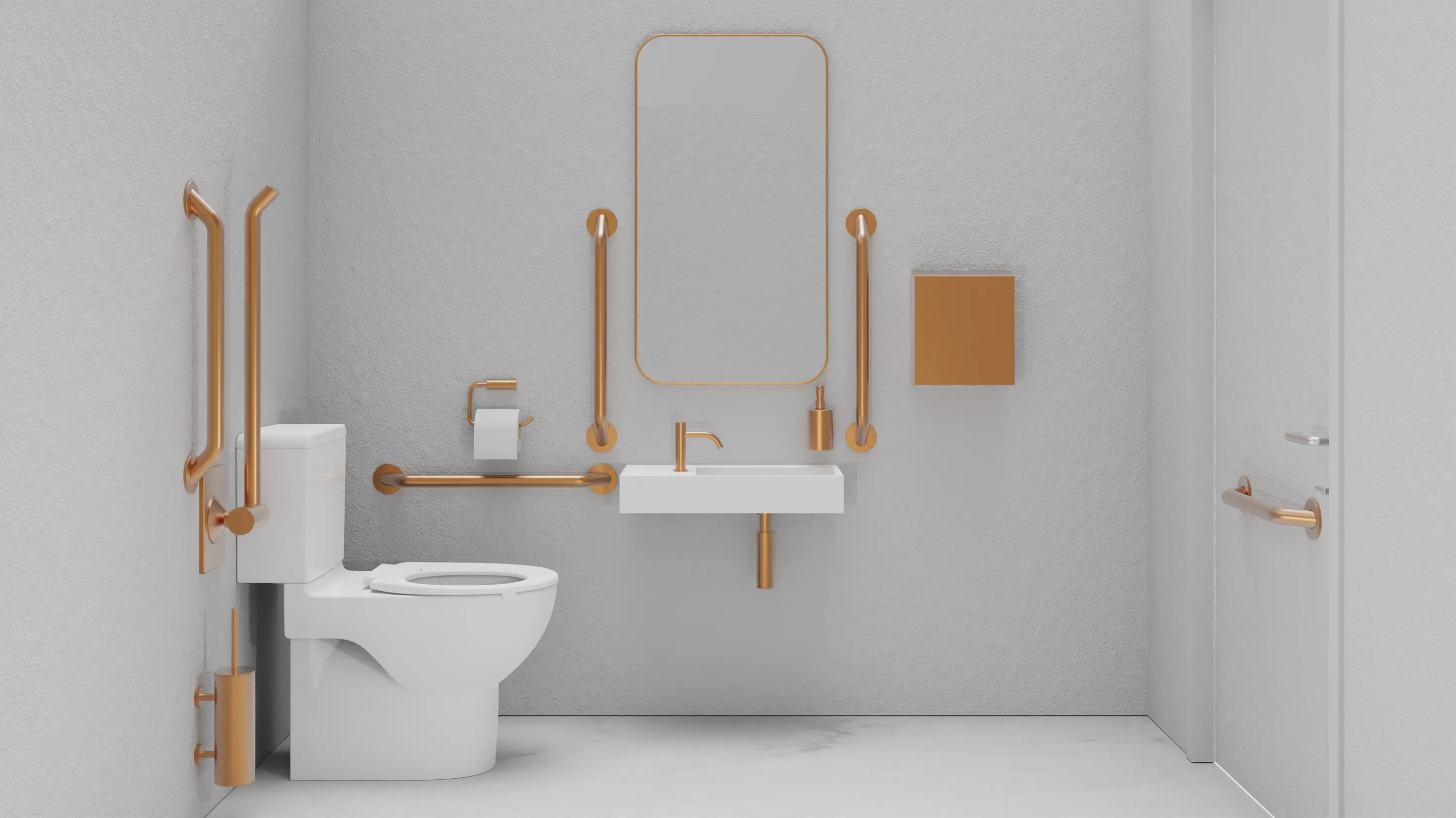 The Splash Lab - DDA PVD Copper Doc M Pack / Close Coupled WC / Hand Dryer