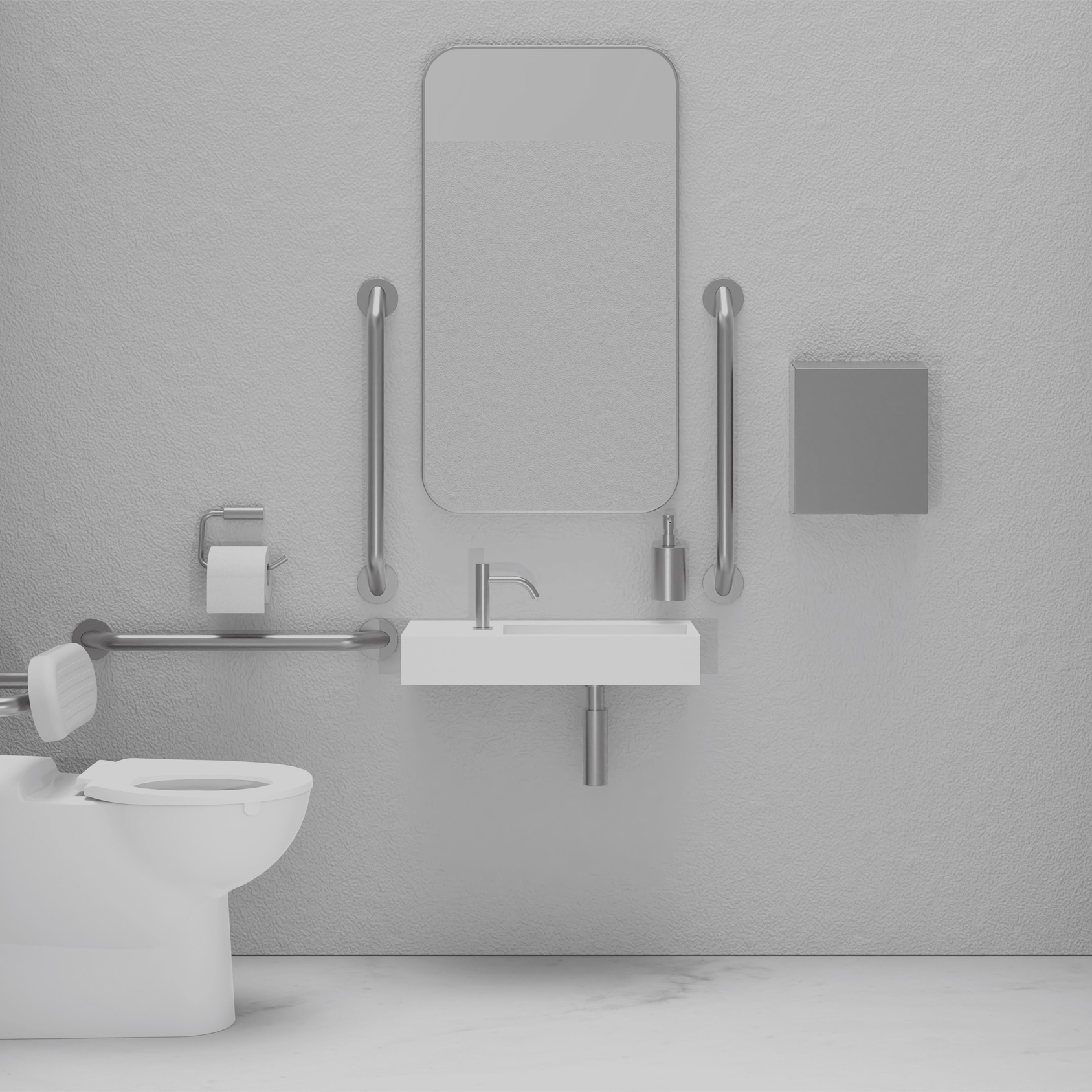 Produkt DDA Satin Doc M Pack / Floor Standing WC / Hand Dryer des Herstellers The Splash Lab anzeigen