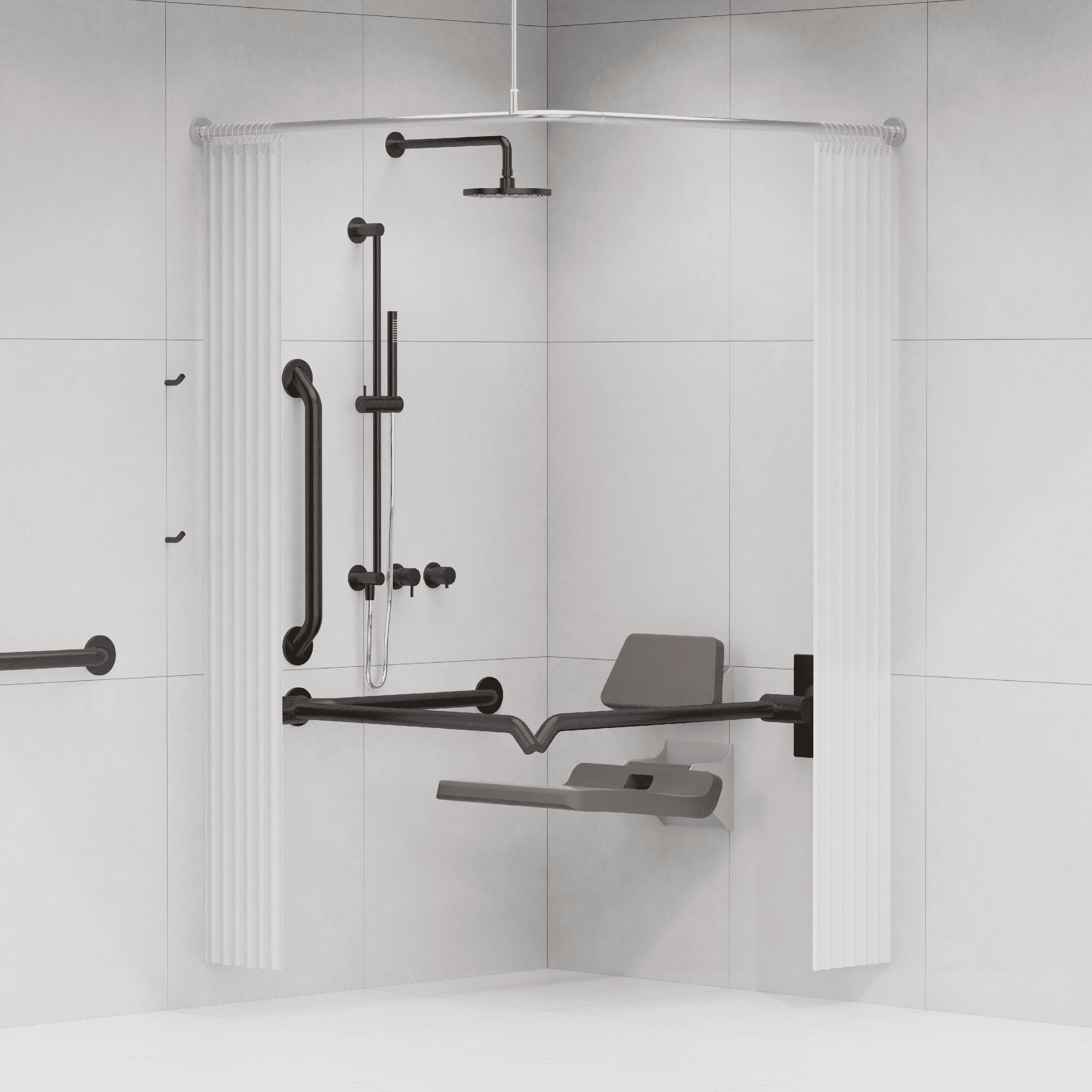 Doc M Pack / PVD Black Concealed Shower