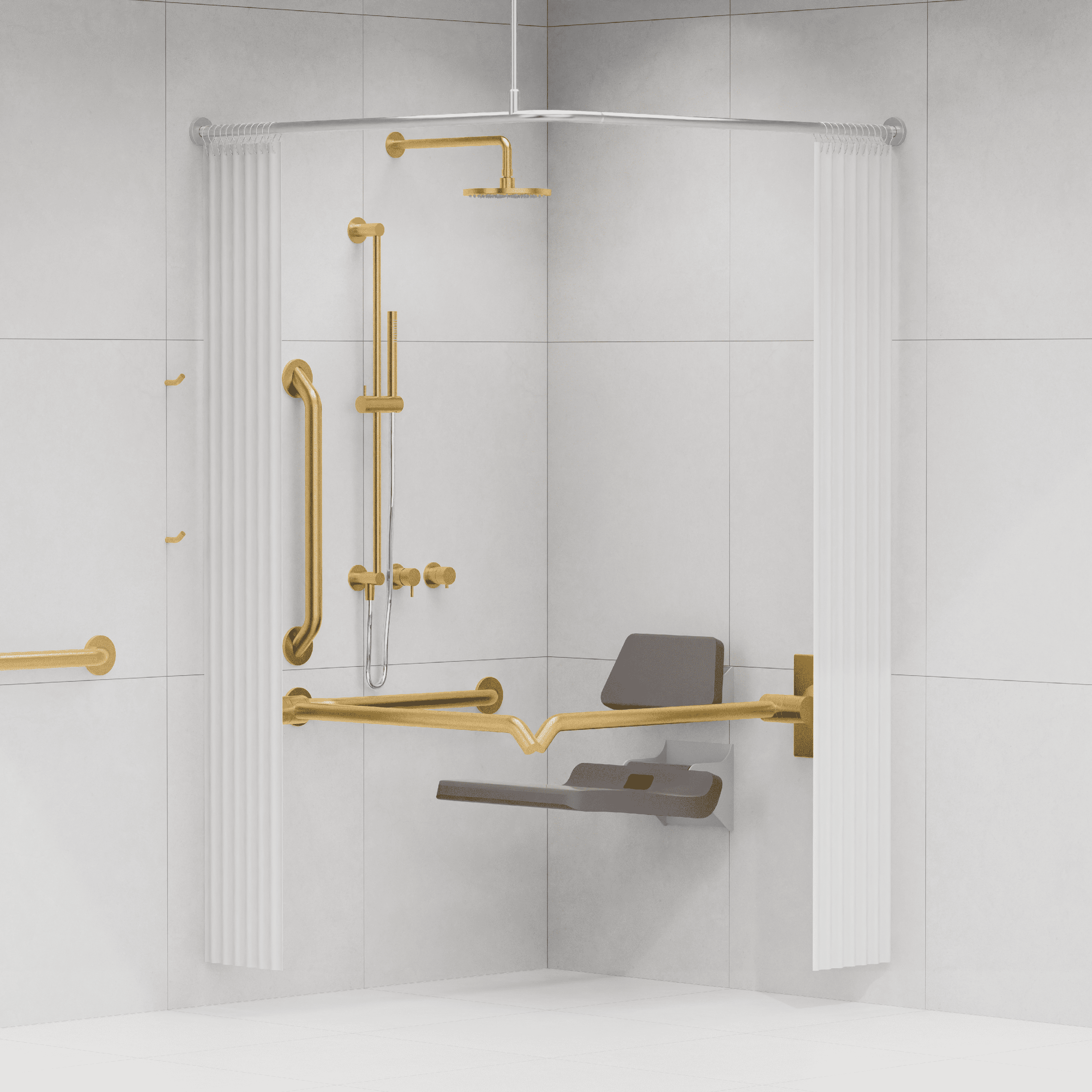 Doc M Pack / PVD Brass Concealed Shower