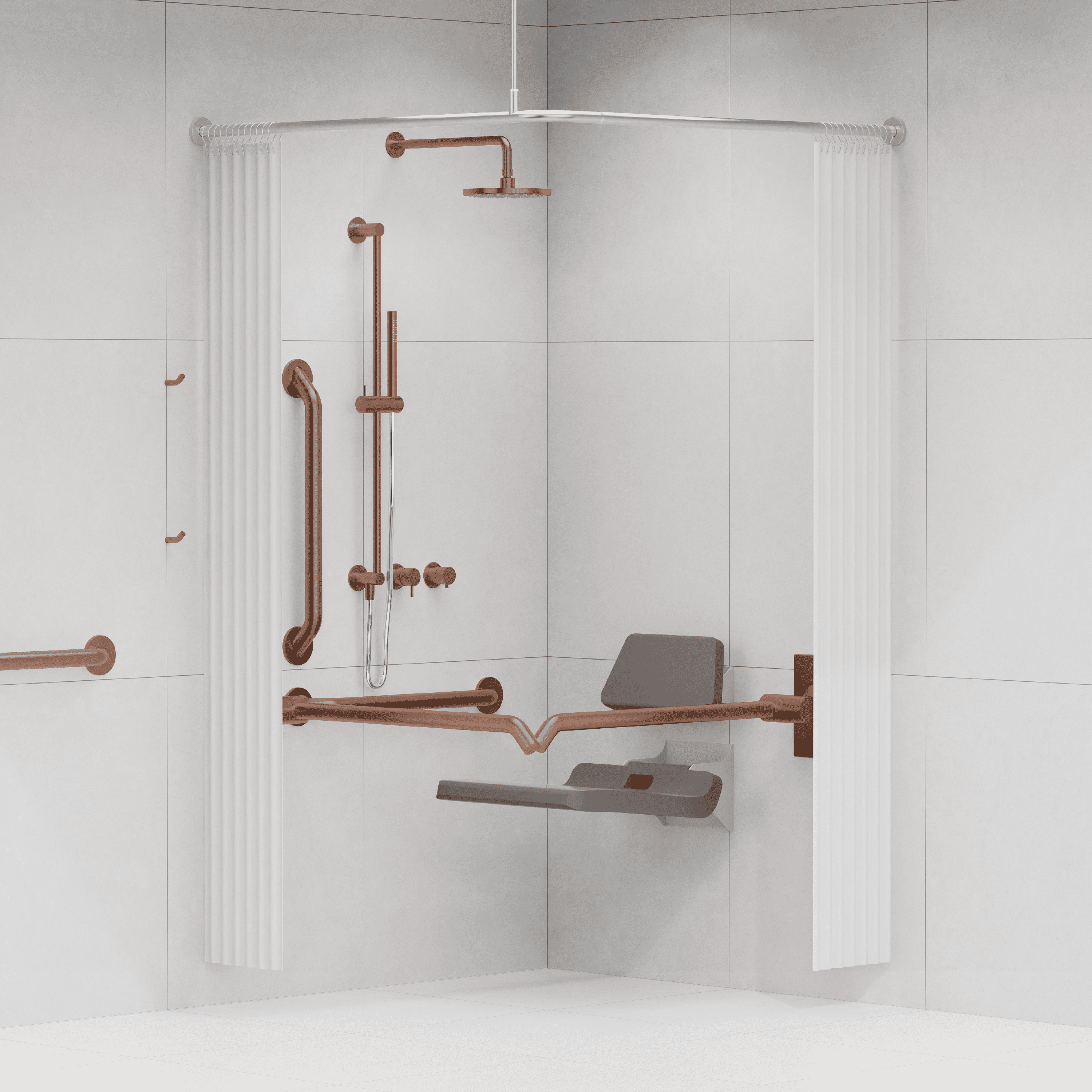 Afficher le produit Doc M Pack / PVD Bronze Concealed Shower du fabricant The Splash Lab