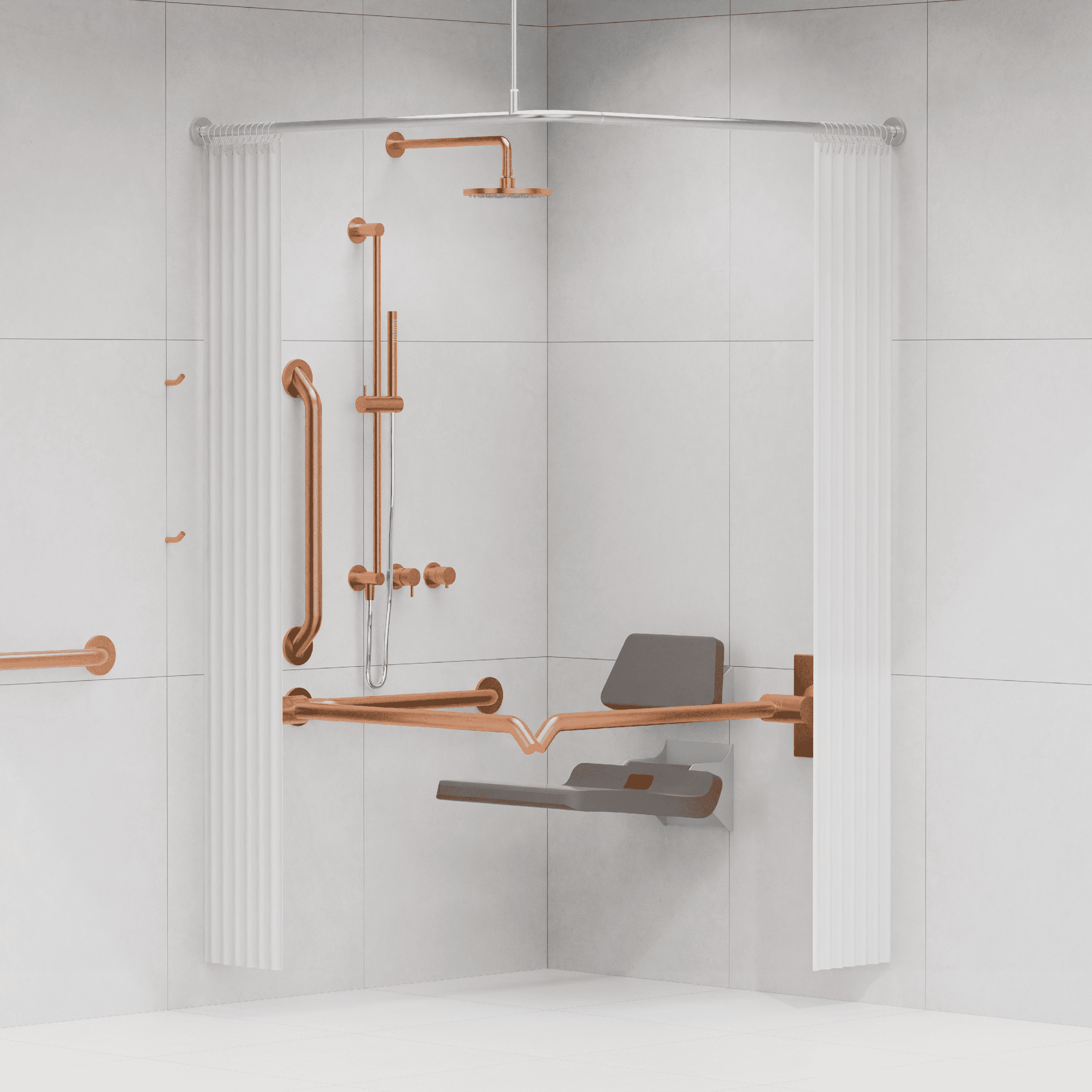 Doc M Pack / PVD Copper Concealed Shower