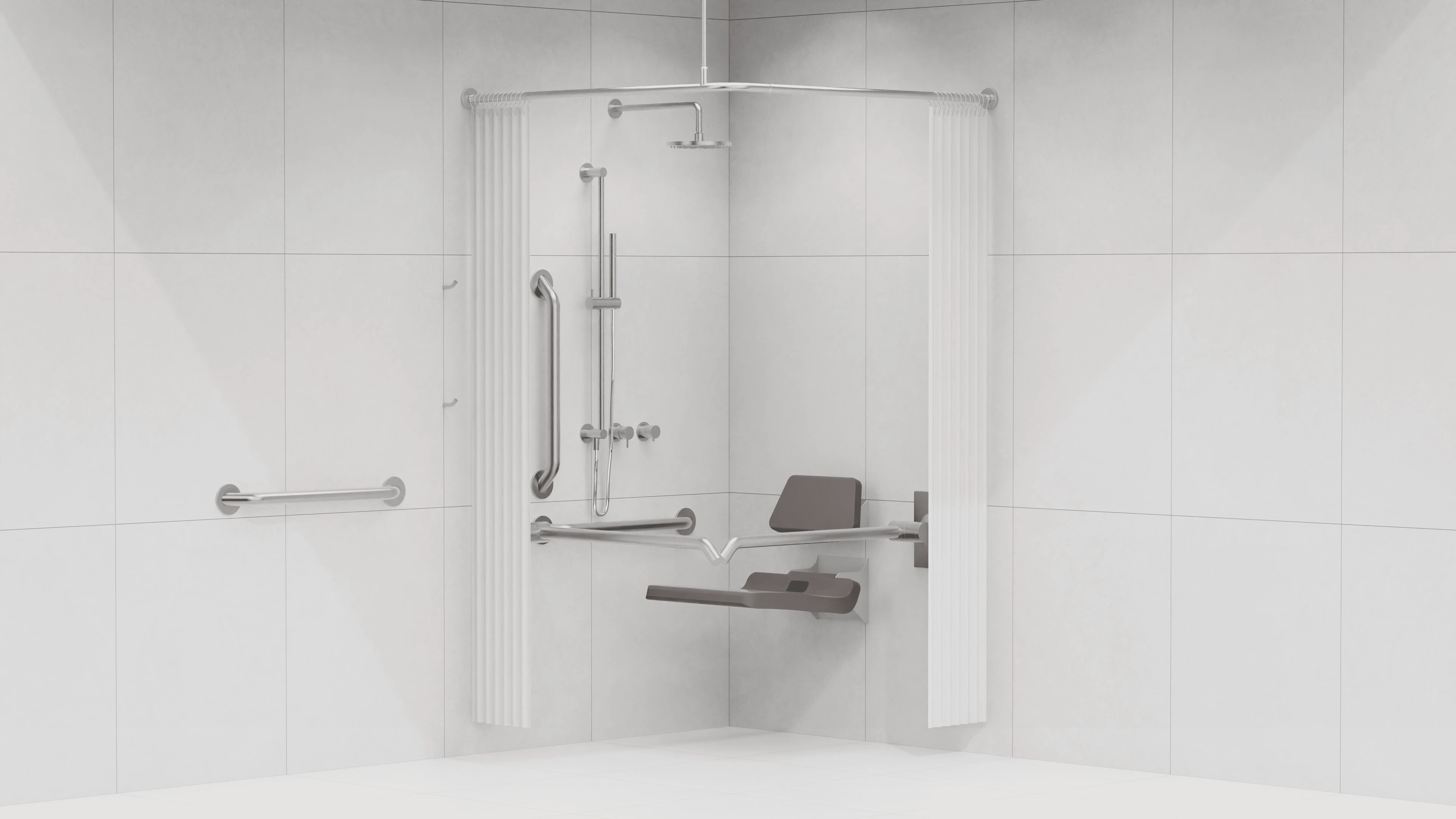 The Splash Lab - Doc M Pack / Satin Concealed Shower