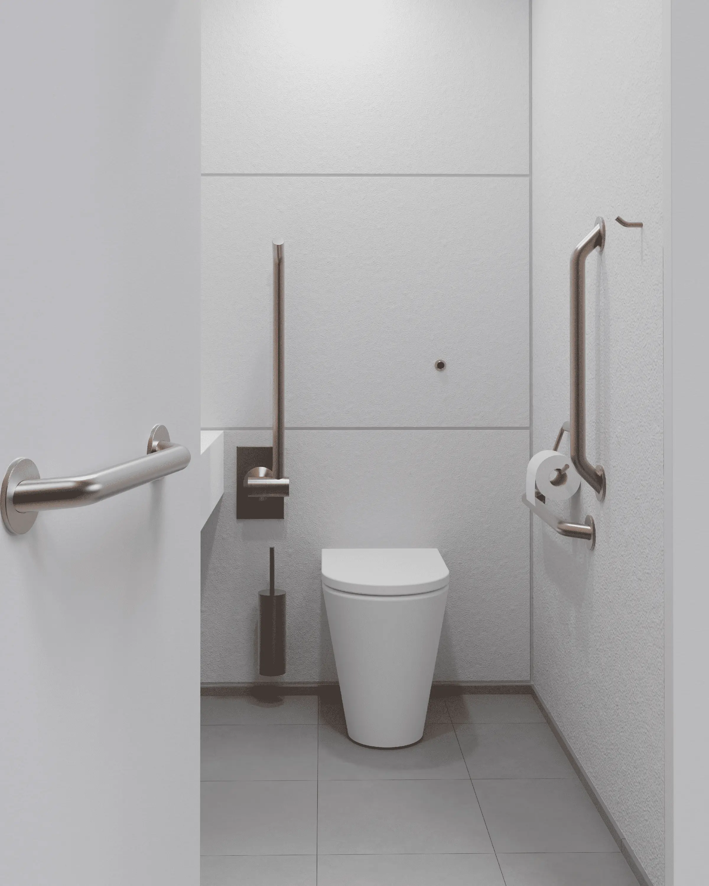 The Splash Lab - Doc M PVD Bronze Ambulant Pack / Floor Standing WC / Hinged Grab Bar