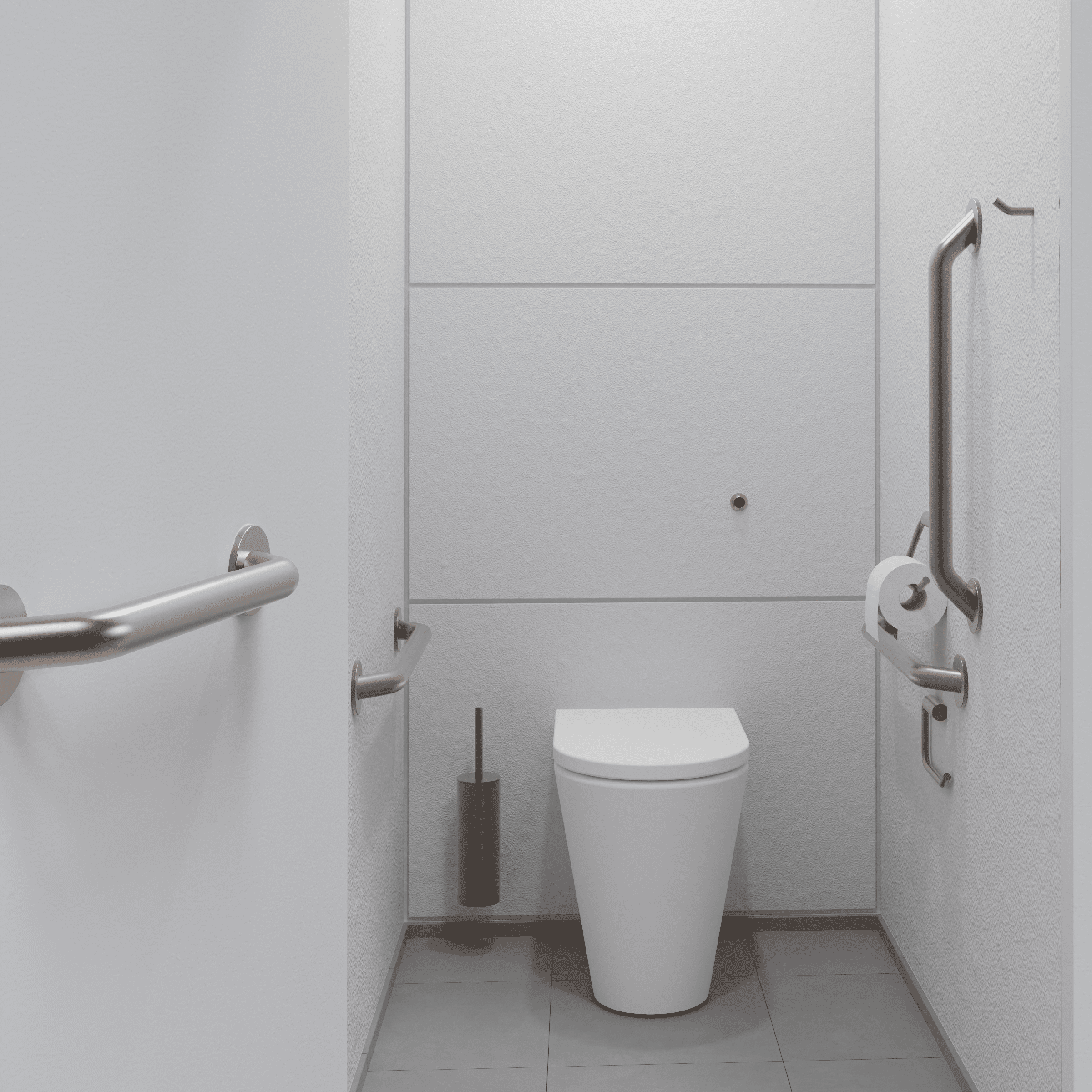 Doc M PVD Bronze Ambulant Pack / Floor Standing WC / Straight Grab Bar