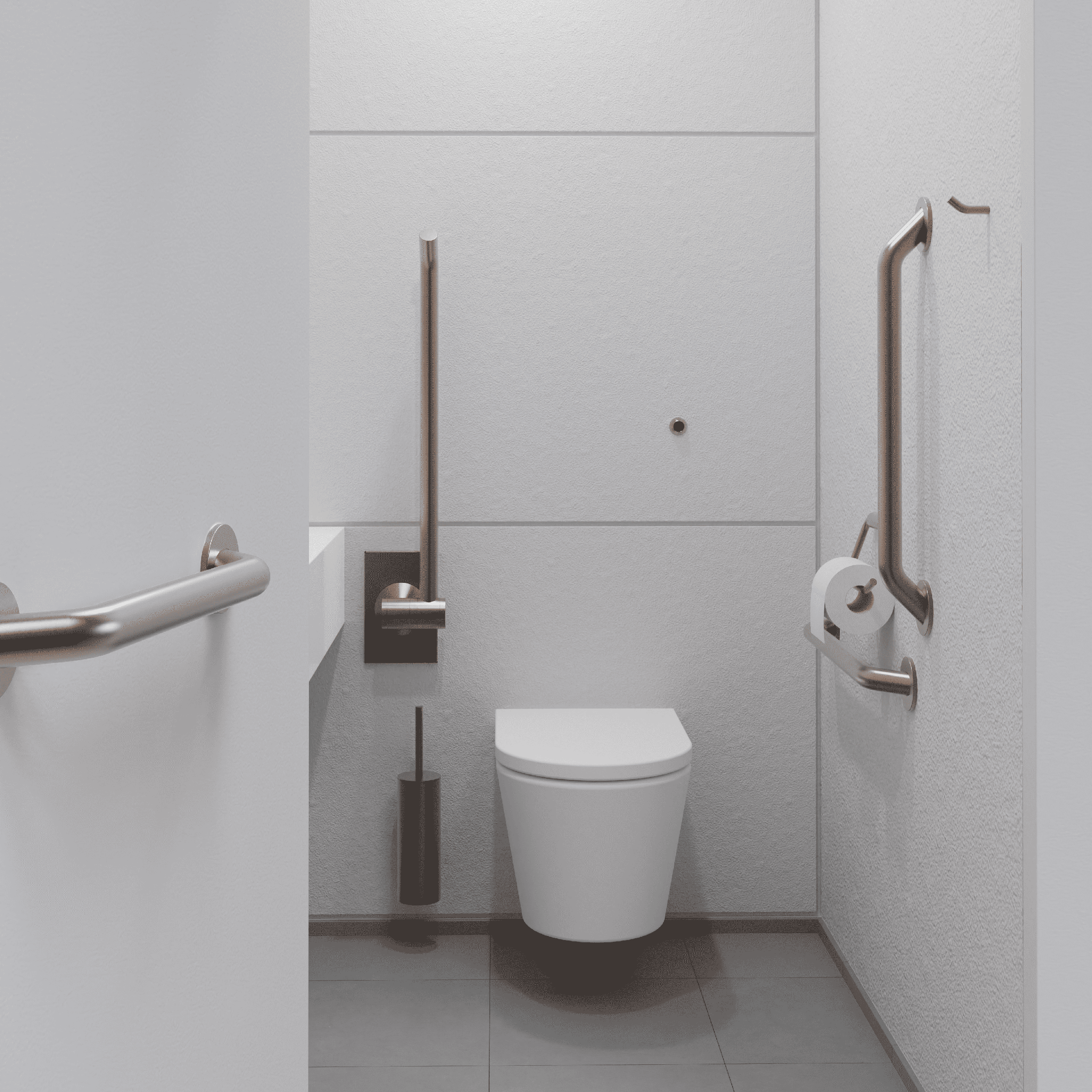 Doc M PVD Bronze Ambulant Pack / Wall Hung WC / Hinged Grab Bar