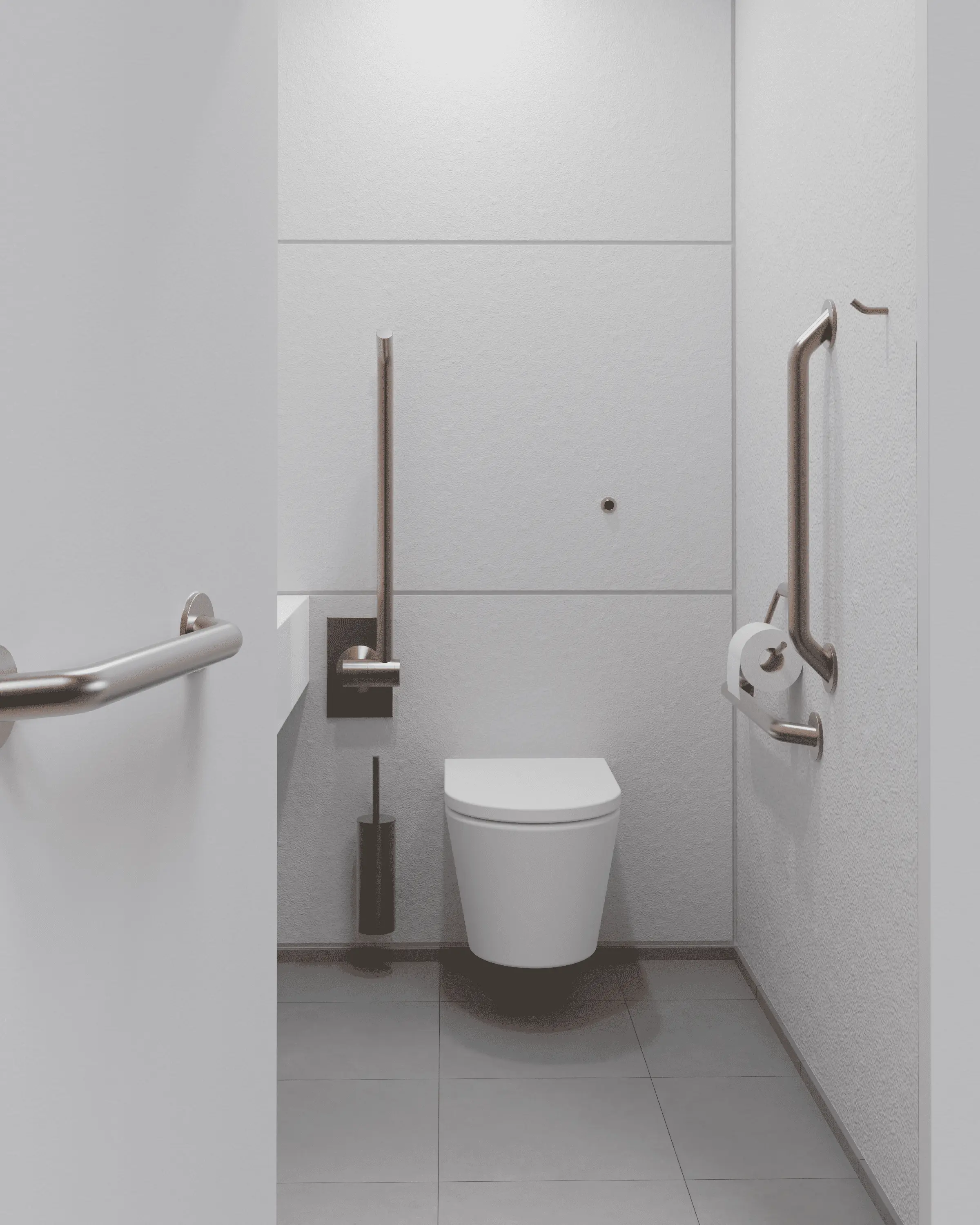 The Splash Lab - Doc M PVD Bronze Ambulant Pack / Wall Hung WC / Hinged Grab Bar