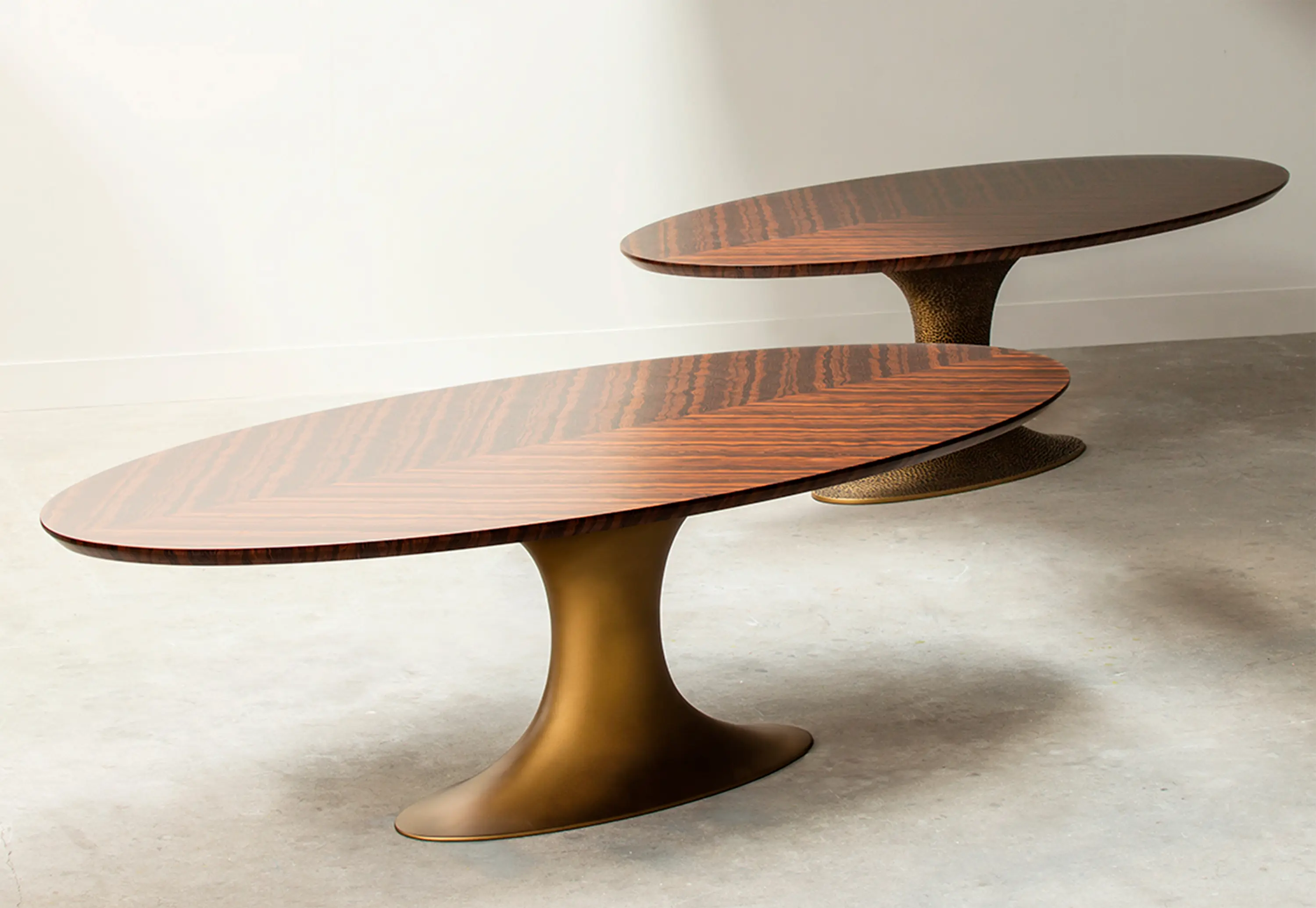 Hamilton Conte - Ines | Oval Hammered Walnut Dining Table