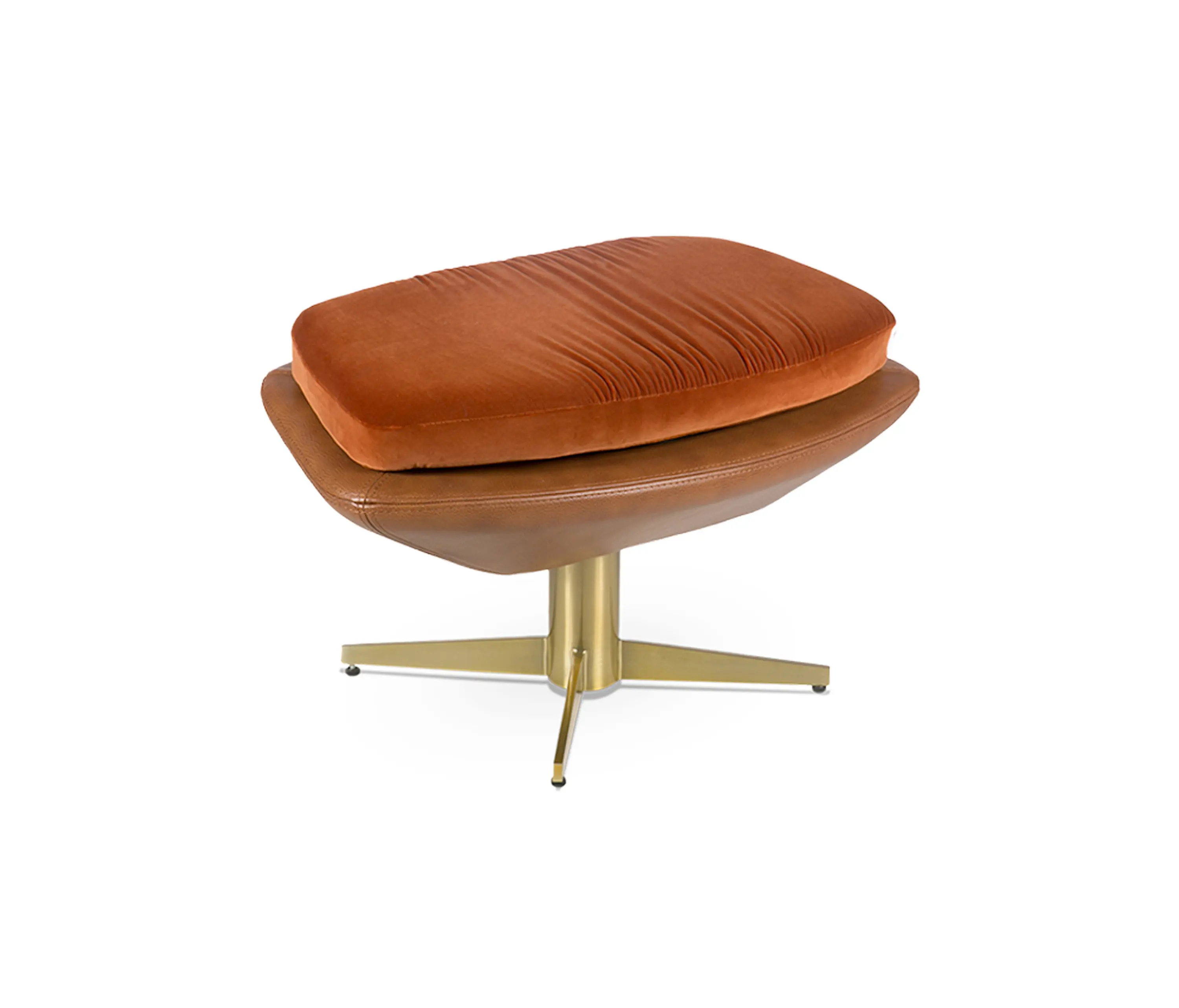 Hamilton Conte - Blas | Brass Effect Base Ottoman