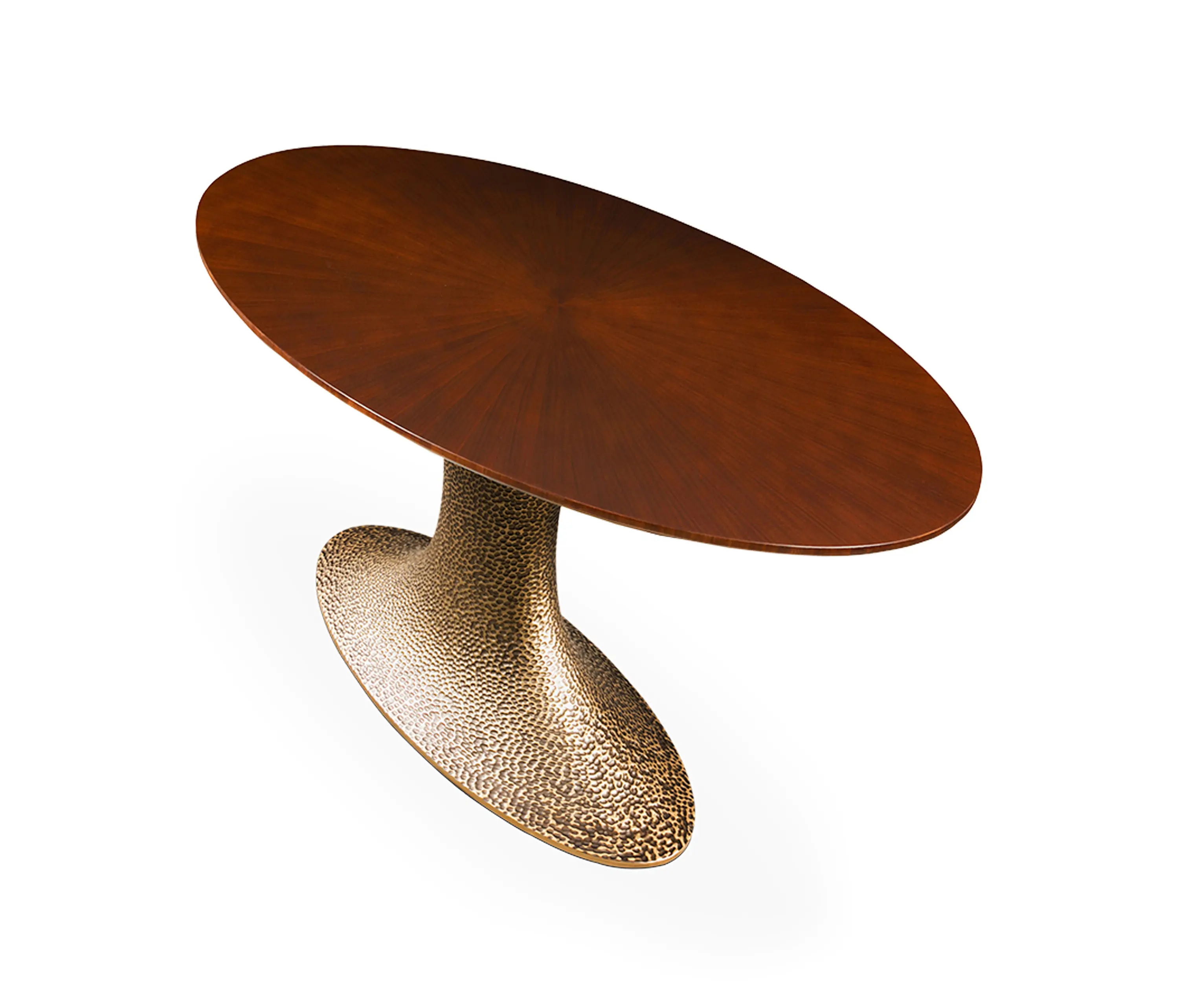 Hamilton Conte - Ines | Oval Hammered Walnut Dining Table