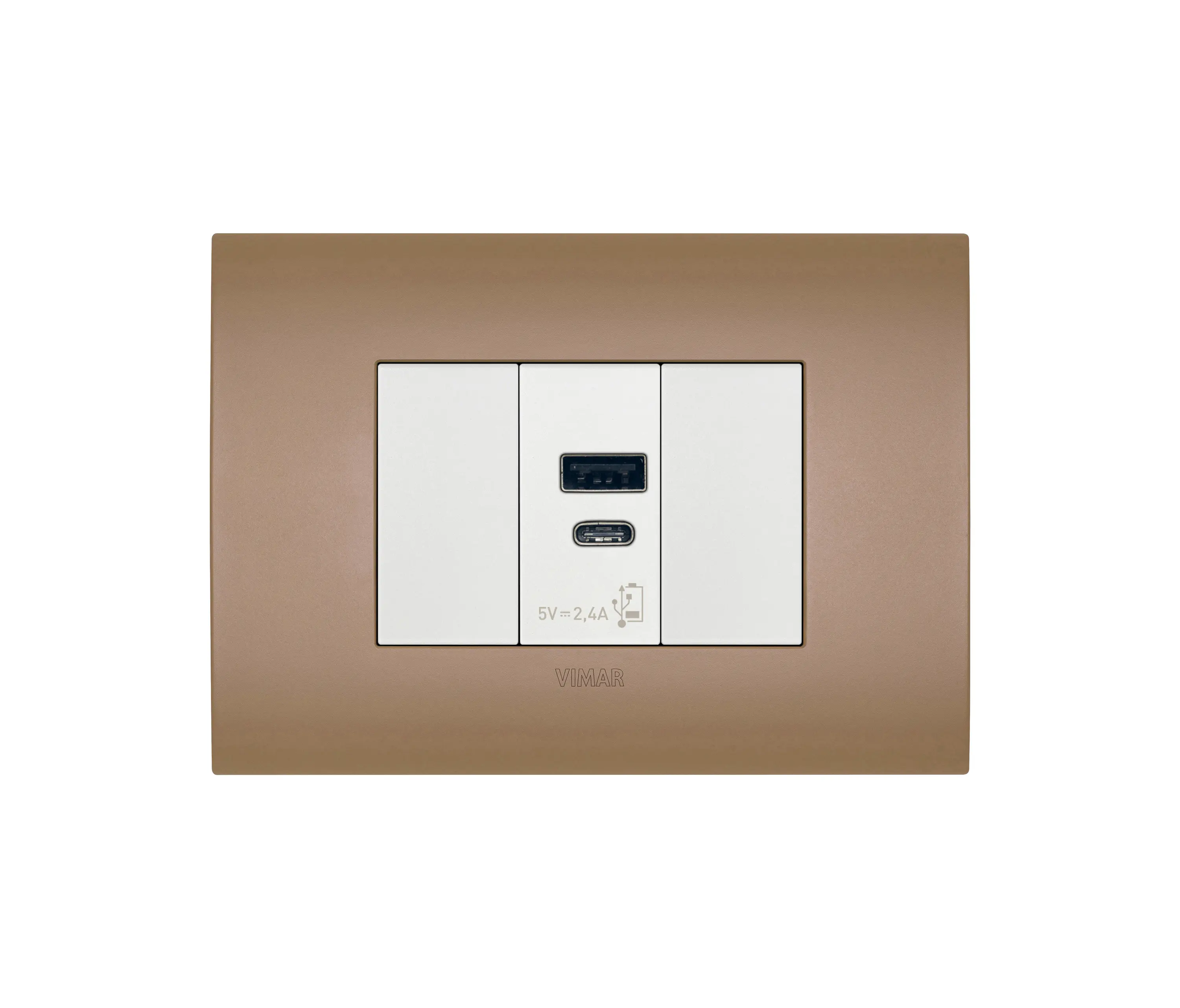 VIMAR - A+C-USB supply unit 5V 2,4A Arké Fit Siena Soil