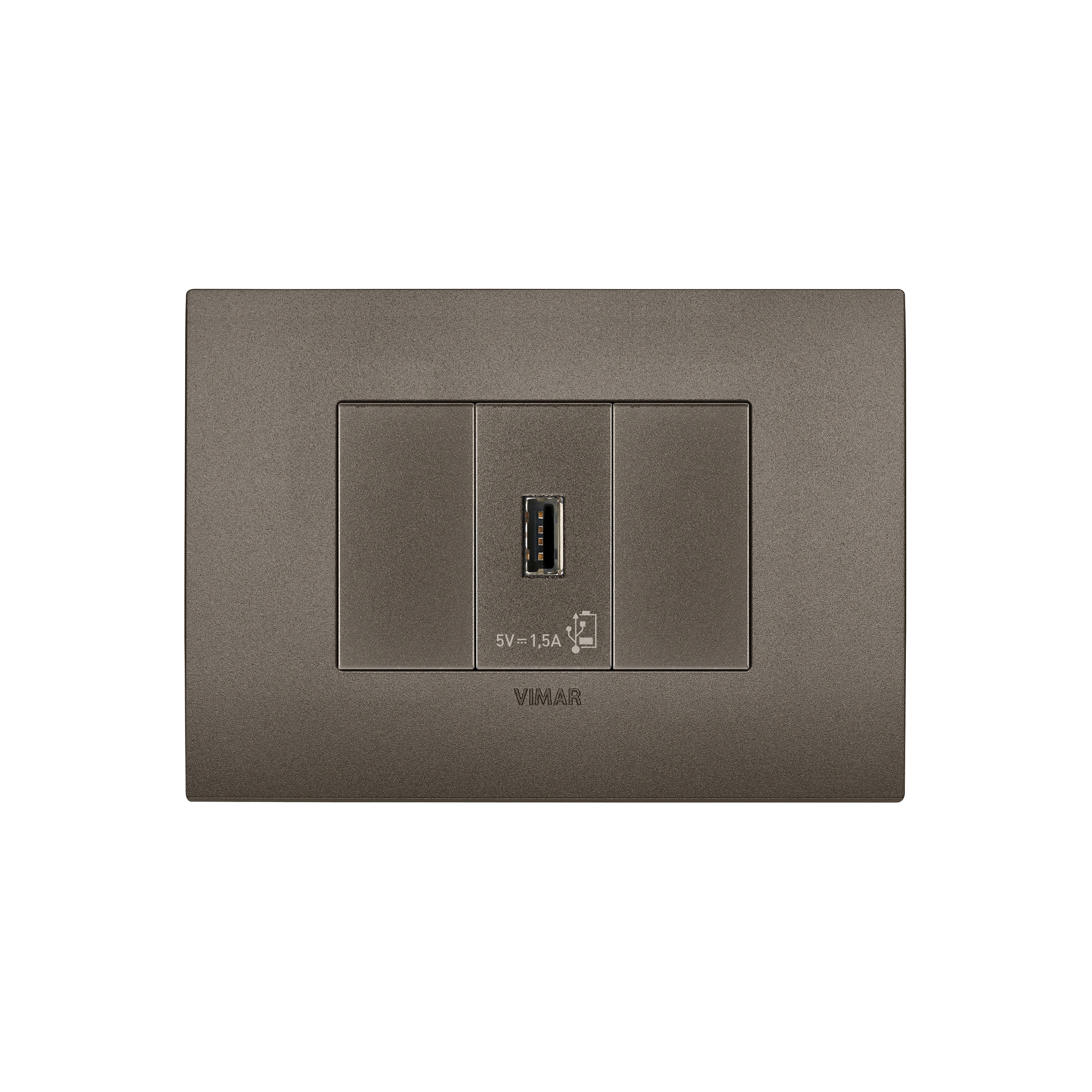 Display product USB supply unit 5V 1,5A Arké Metal from manufacturer VIMAR