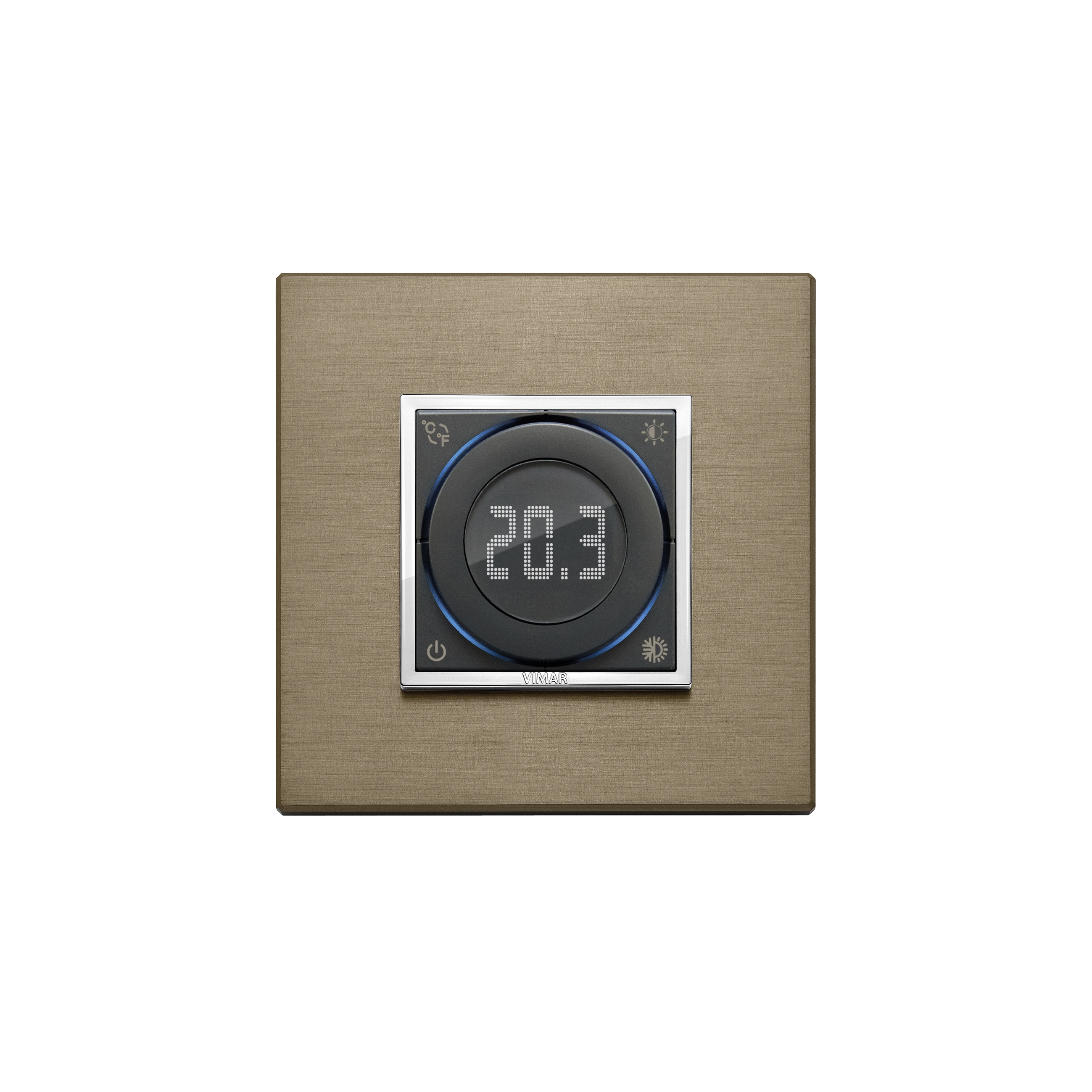 Display product Thermostat Eikon Evo aluminium dark bronze from manufacturer VIMAR