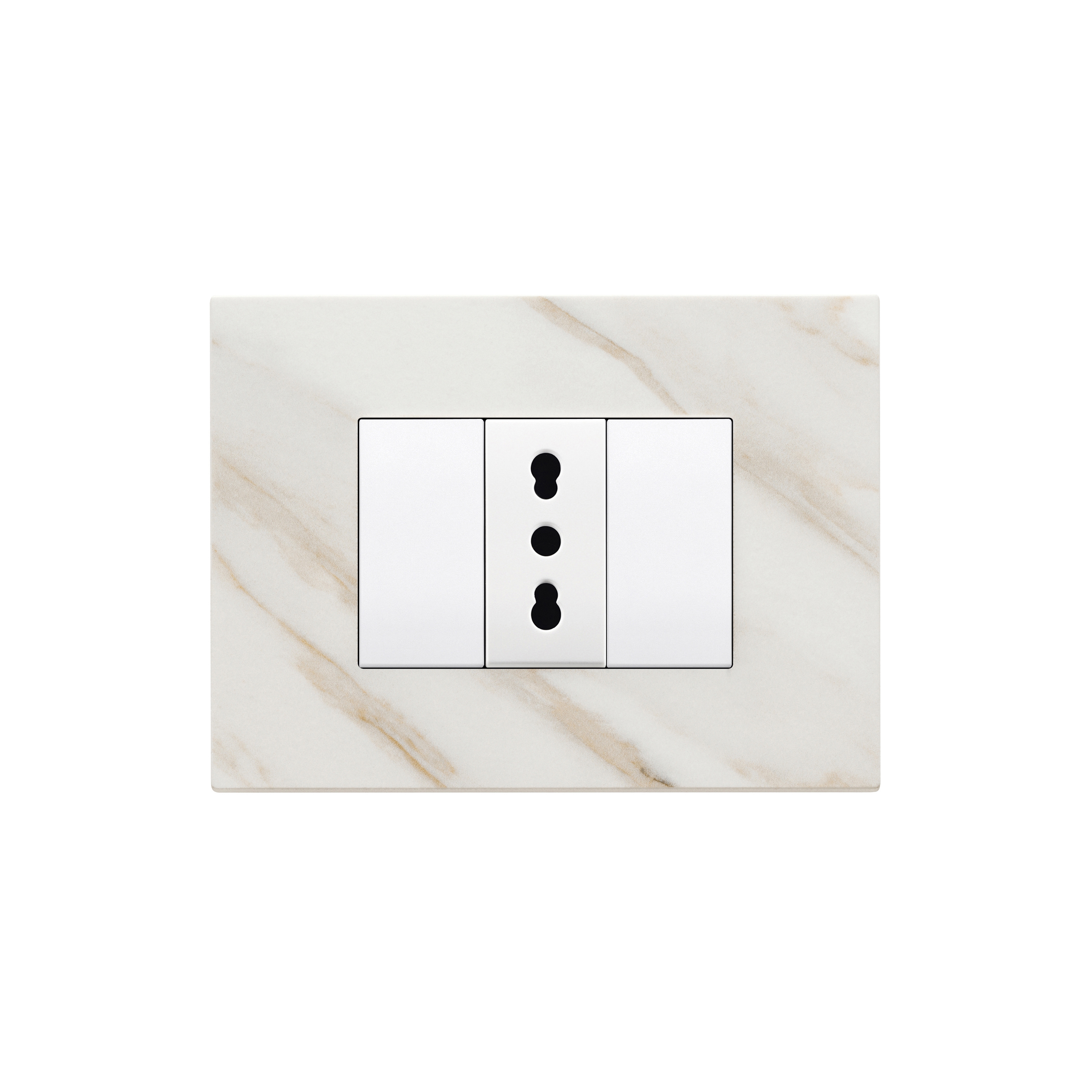 Display product Italian Socket stoneware white Calacatta from manufacturer VIMAR