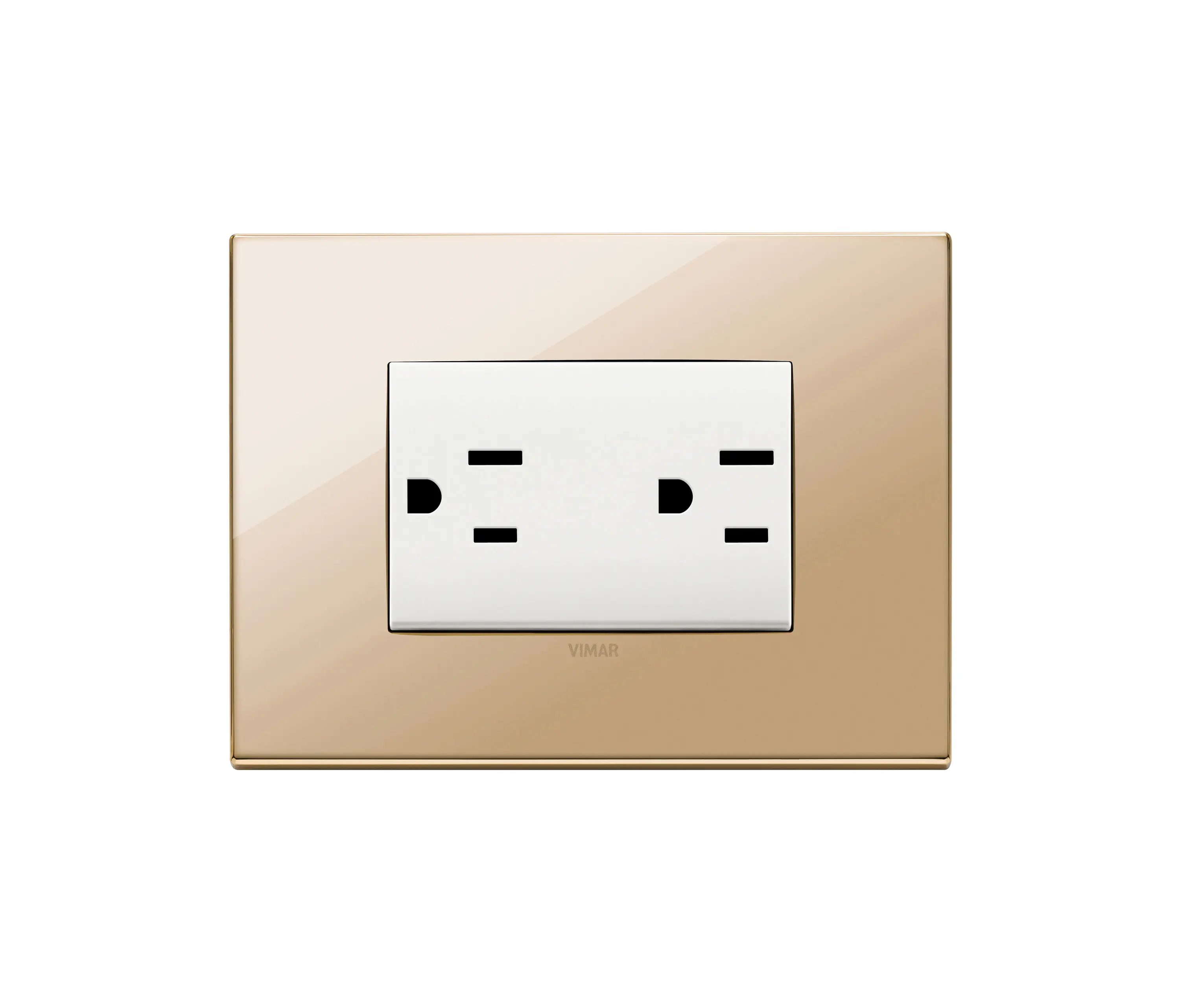 VIMAR - Deux prises USA - SASO Eikon Exé Or