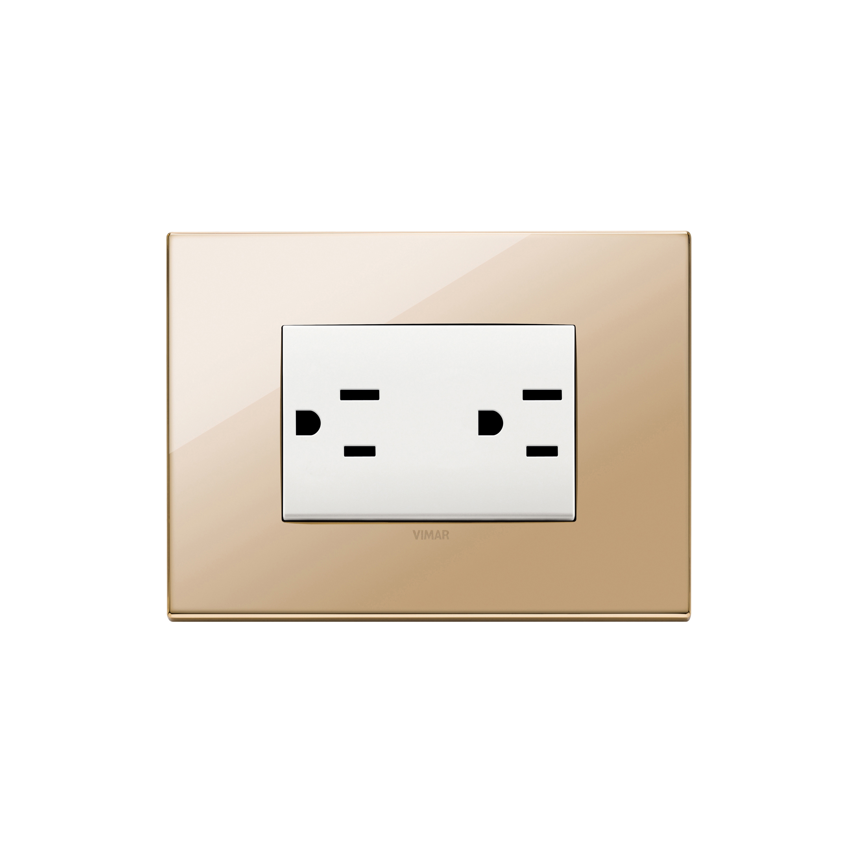 Display product Two USA -SASO outlets Eikon Exé gold from manufacturer VIMAR