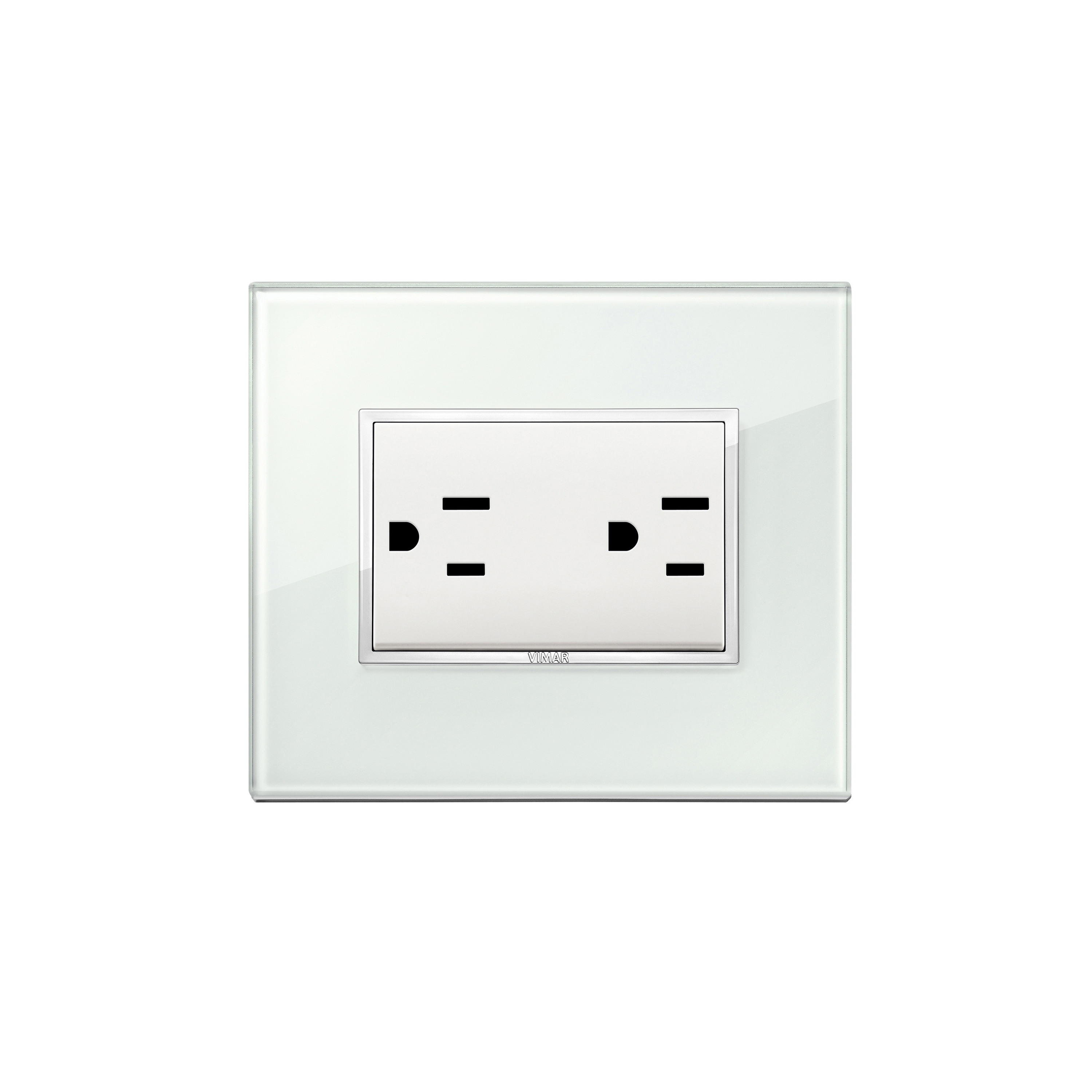 Display product Two USA -SASO outlets Eikon Evo crystal aqua from manufacturer VIMAR