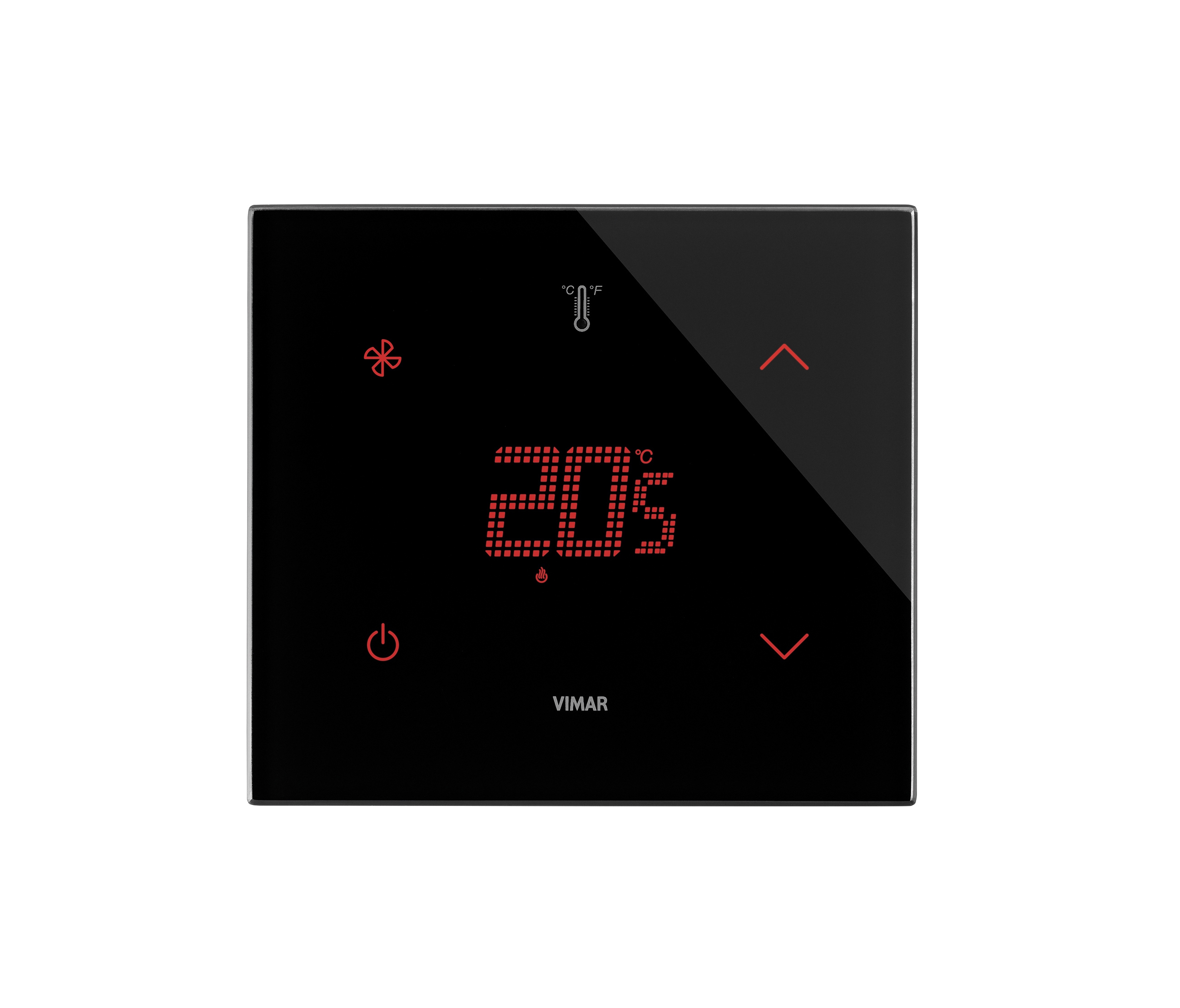 Display product Eikon Tactil black diamond Thermostat from manufacturer VIMAR