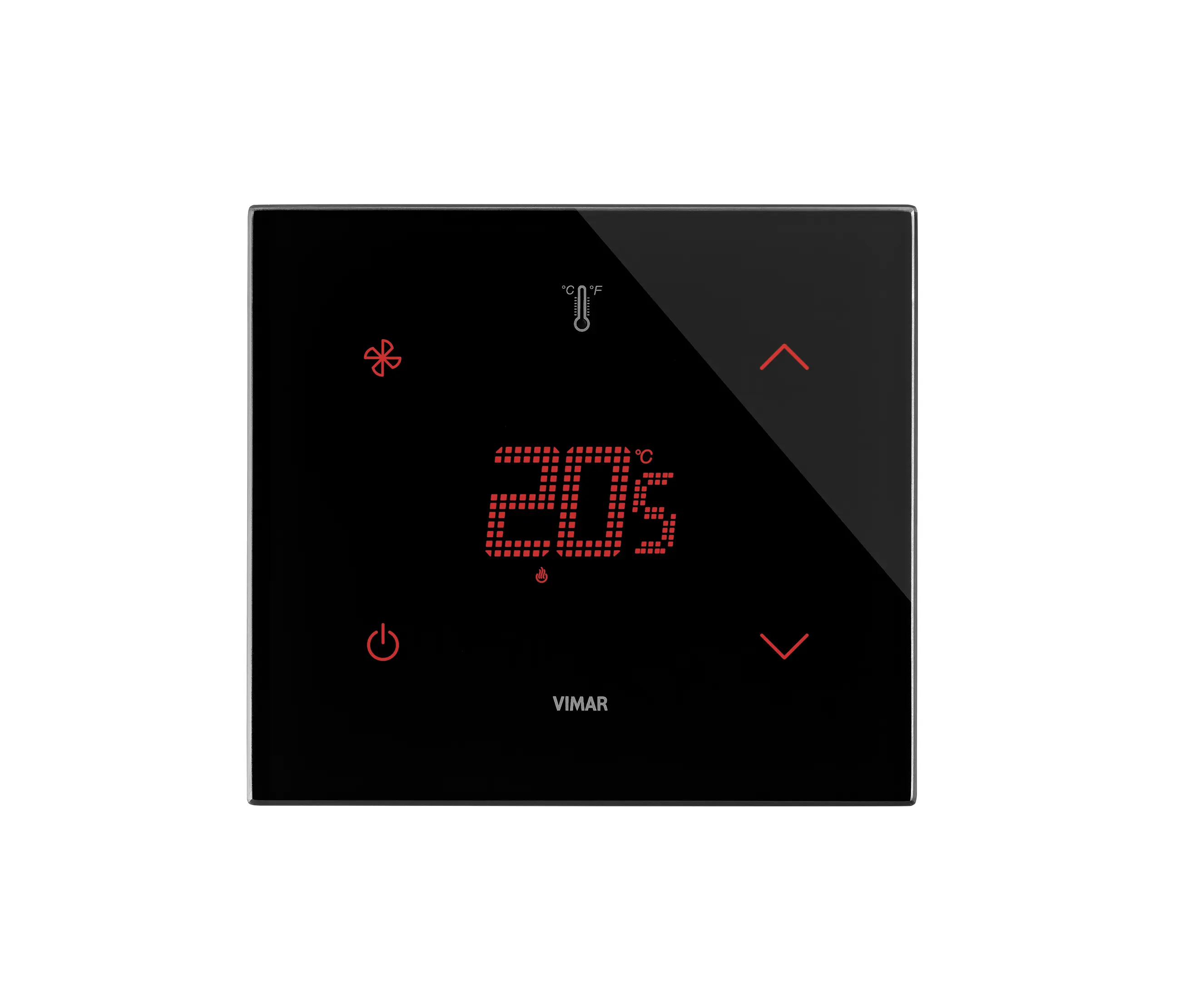 VIMAR - Thermostat Eikon Tactil cristal diamant noir
