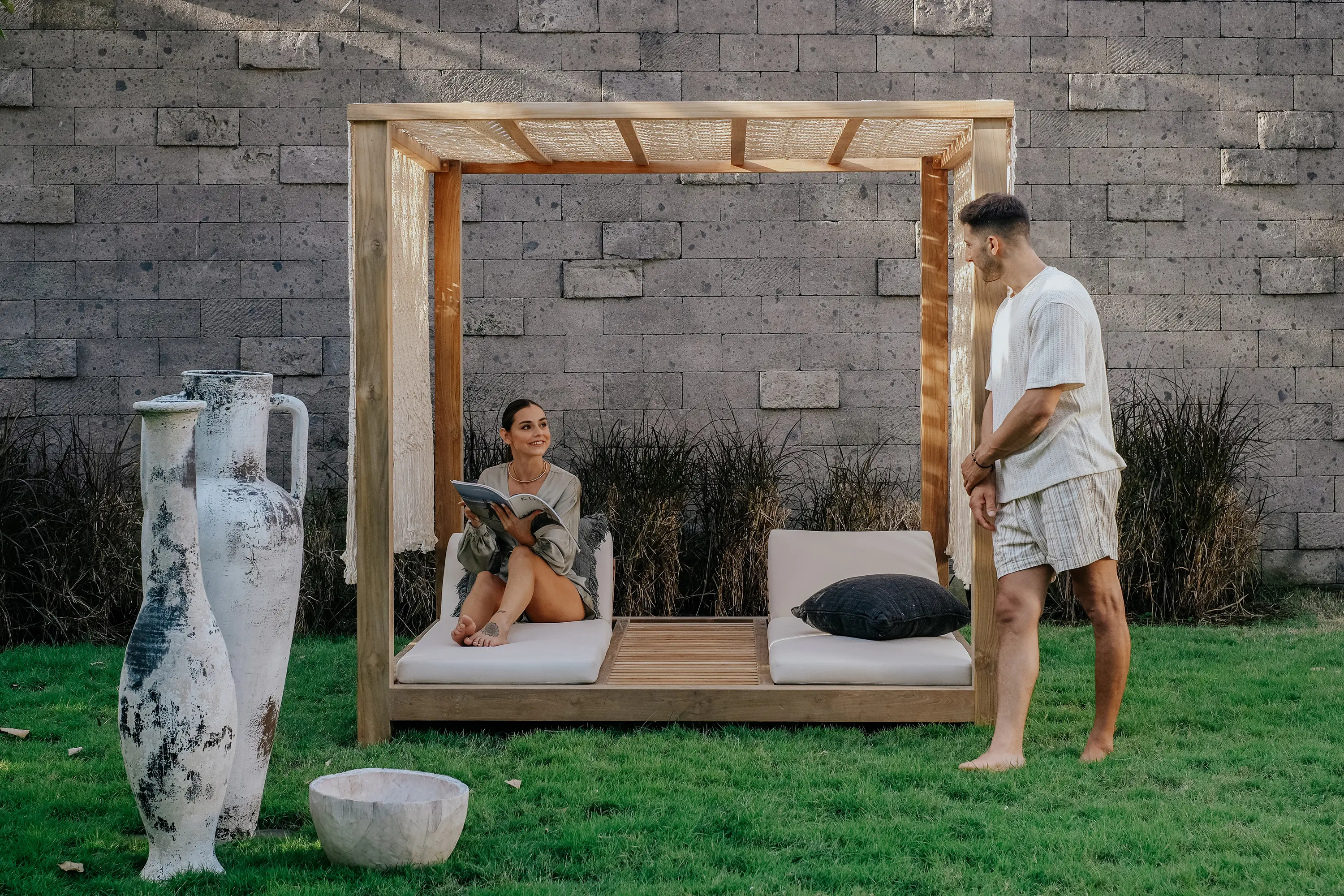 cbdesign - Zen Daybed Recycled Teak With Headbed