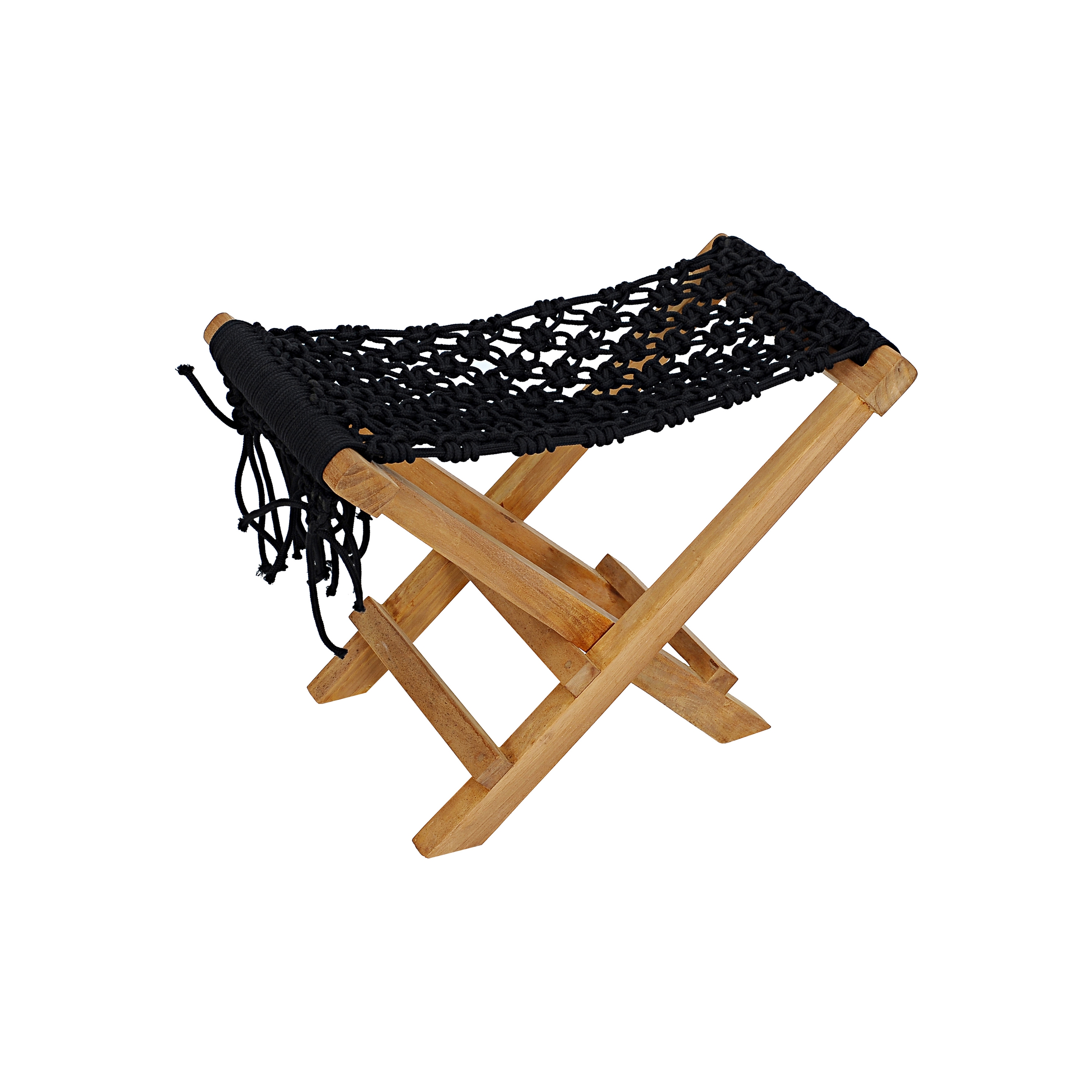 Sgabello Fes Realizzato Con Tecnica Macrame