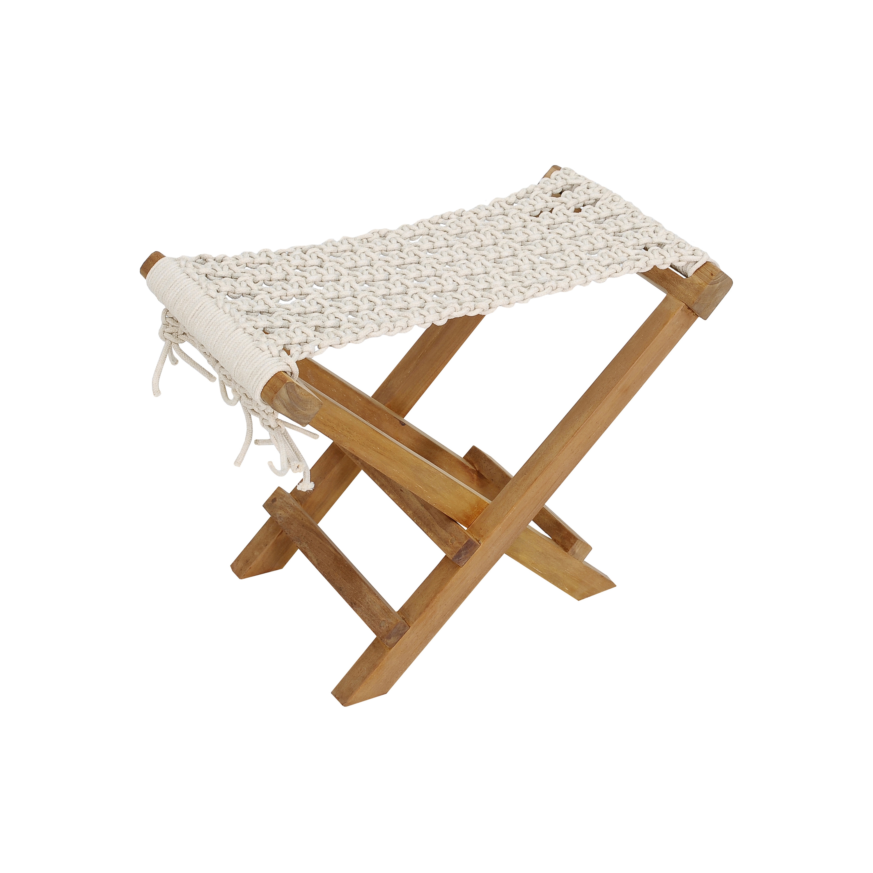 Sgabello Fes Realizzato Con Tecnica Macrame