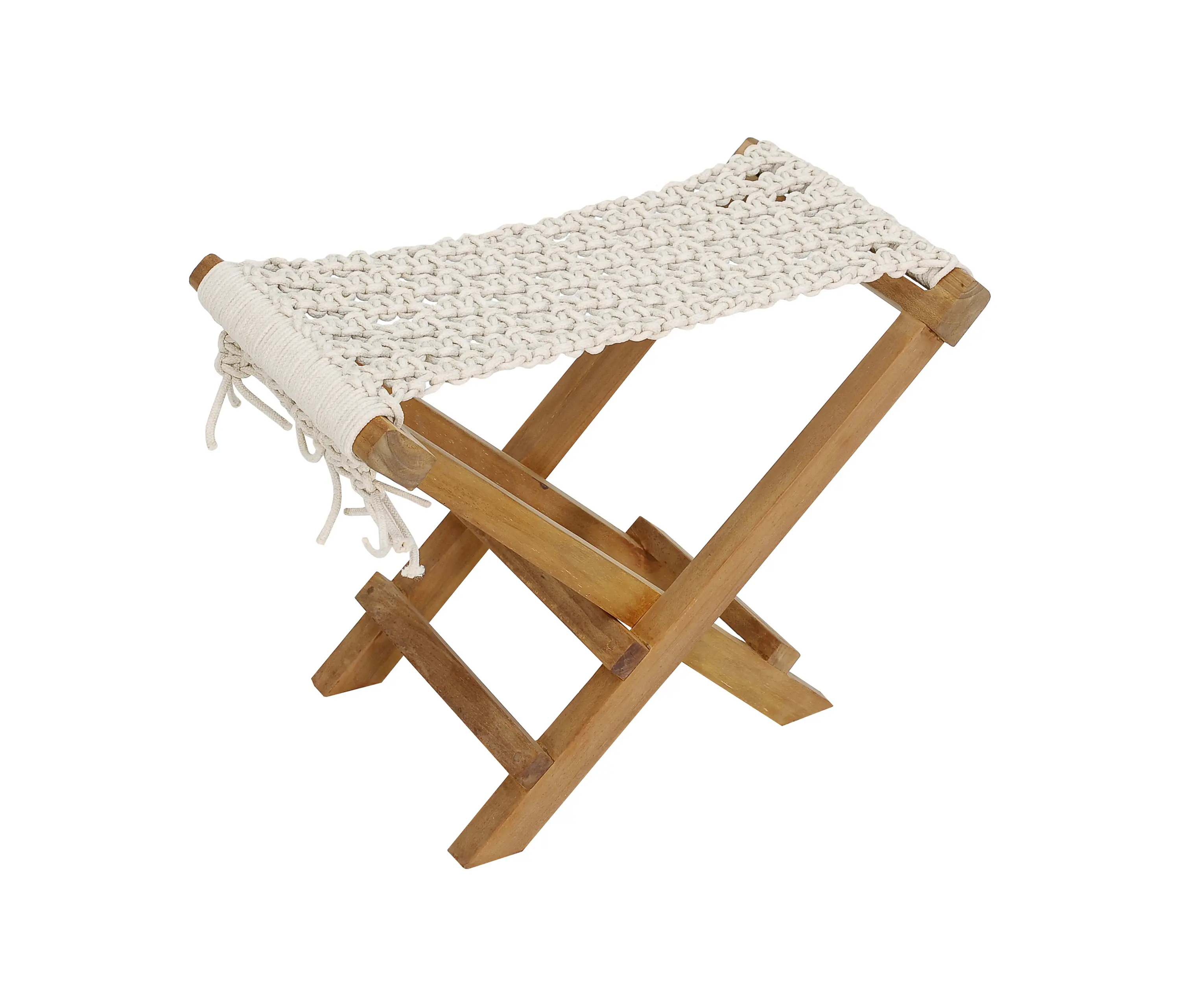 cbdesign - Fes Folding Stool Macrame Weaving