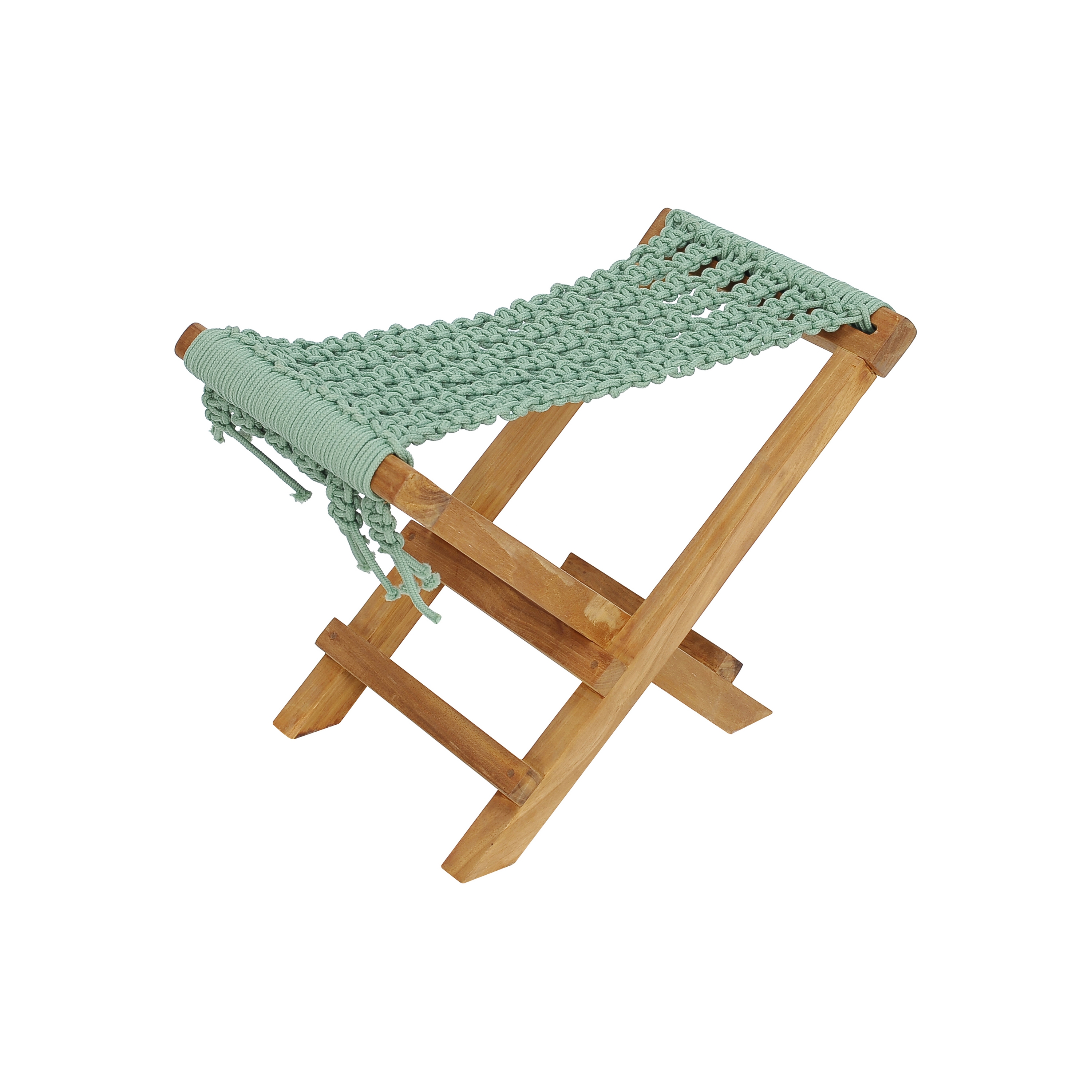 Sgabello Fes Realizzato Con Tecnica Macrame