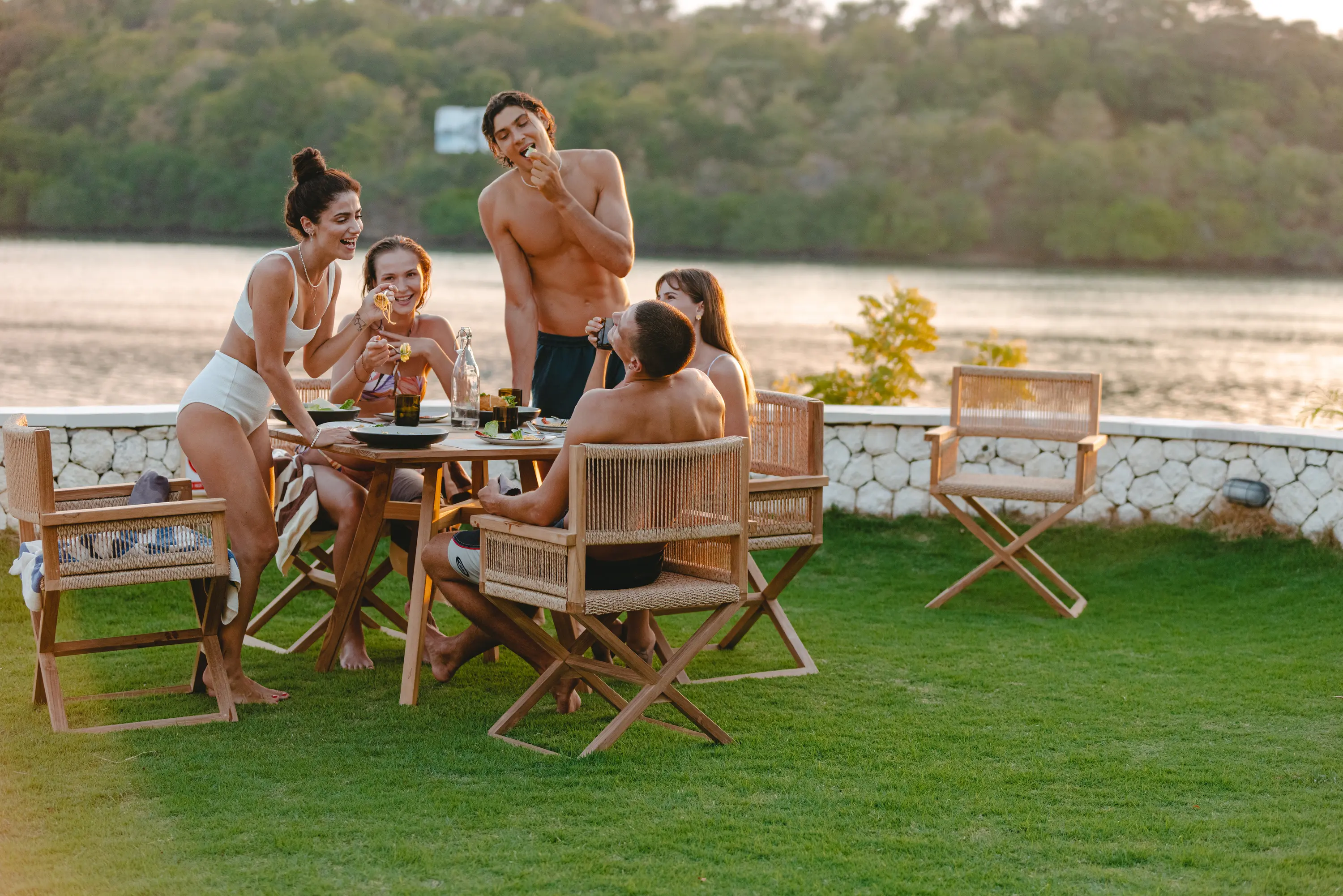 cbdesign - Riff 2 Square Dining Table Open Slate