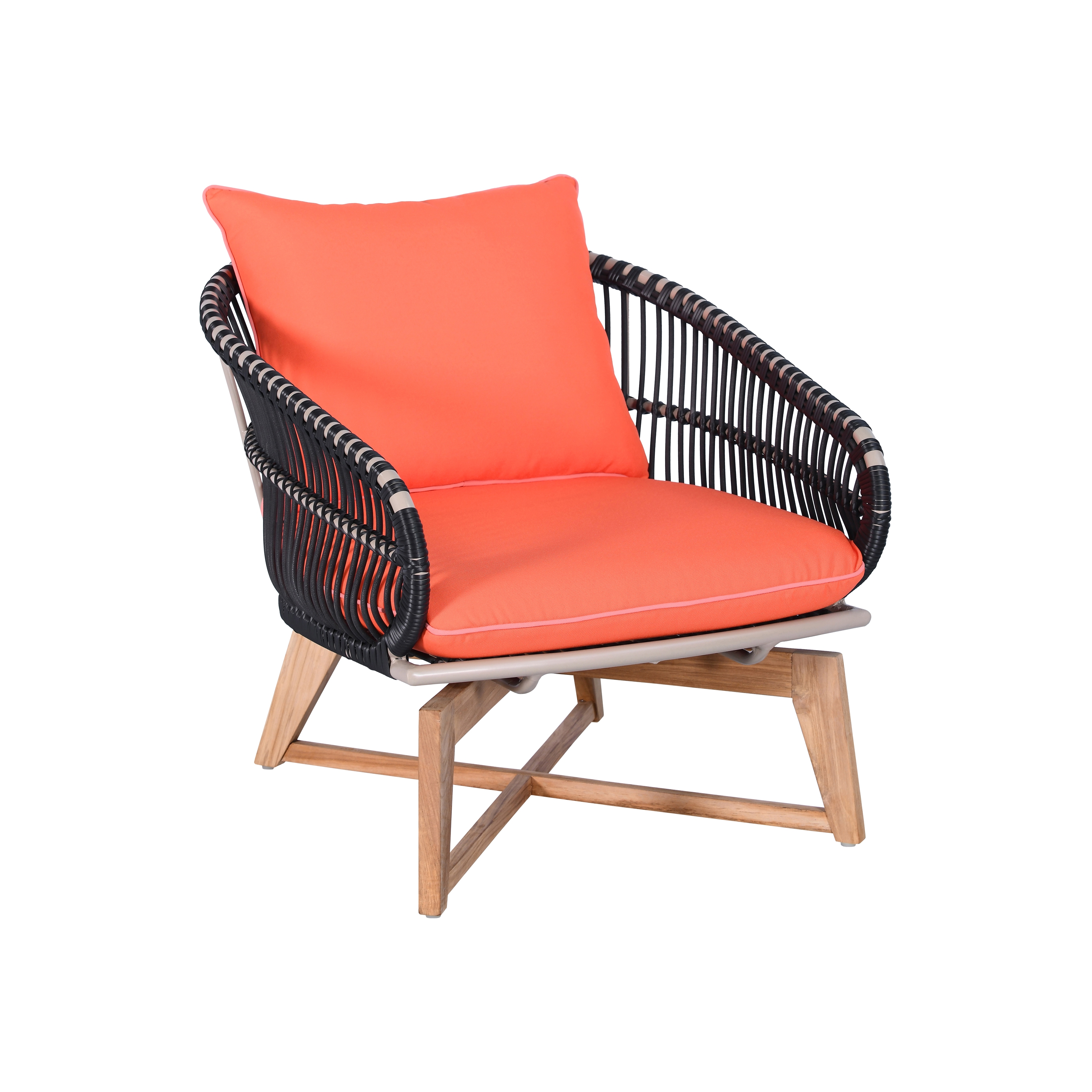 Armony Lounge Chair Wood Legs