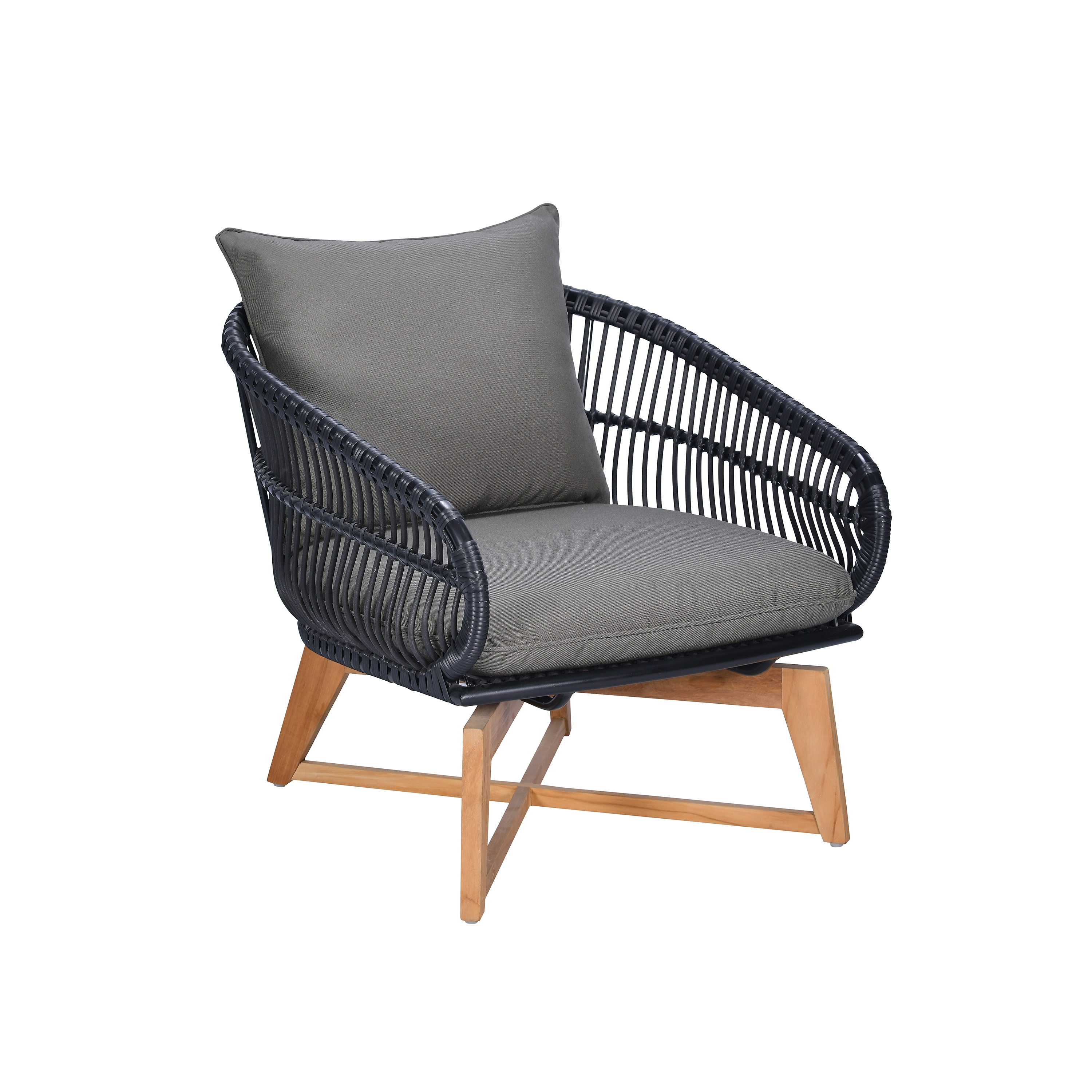 Armony Lounge Chair Wood Legs