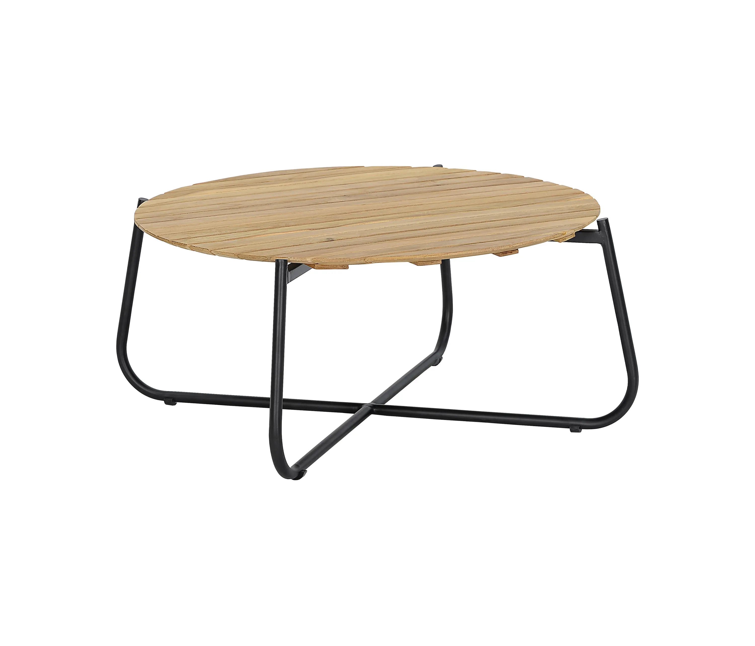 cbdesign - Light Round Cross Leg Slate Top Coffee Table