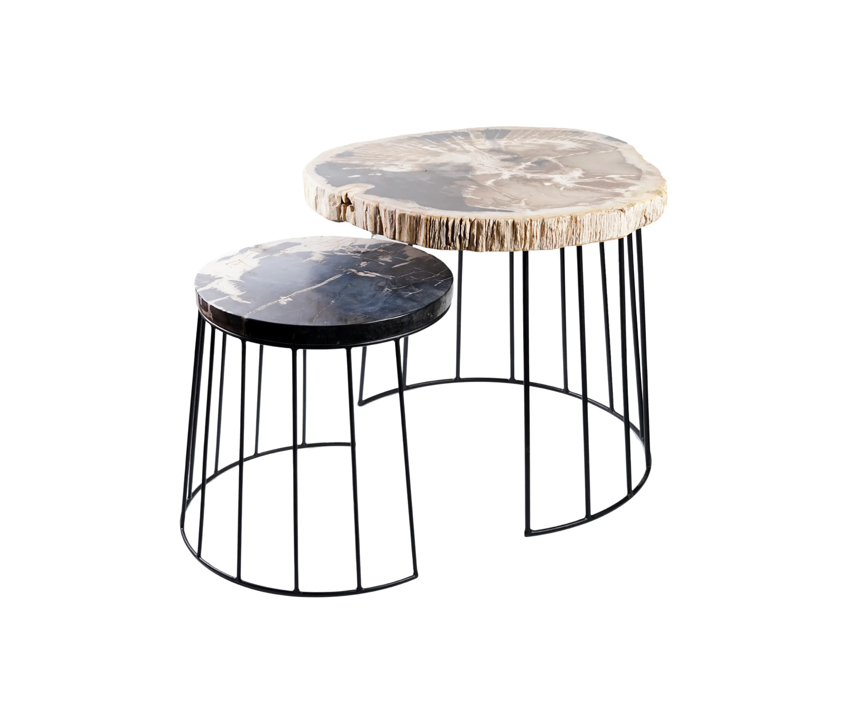 cbdesign - Thea Petrified Round Coffee Table S/2