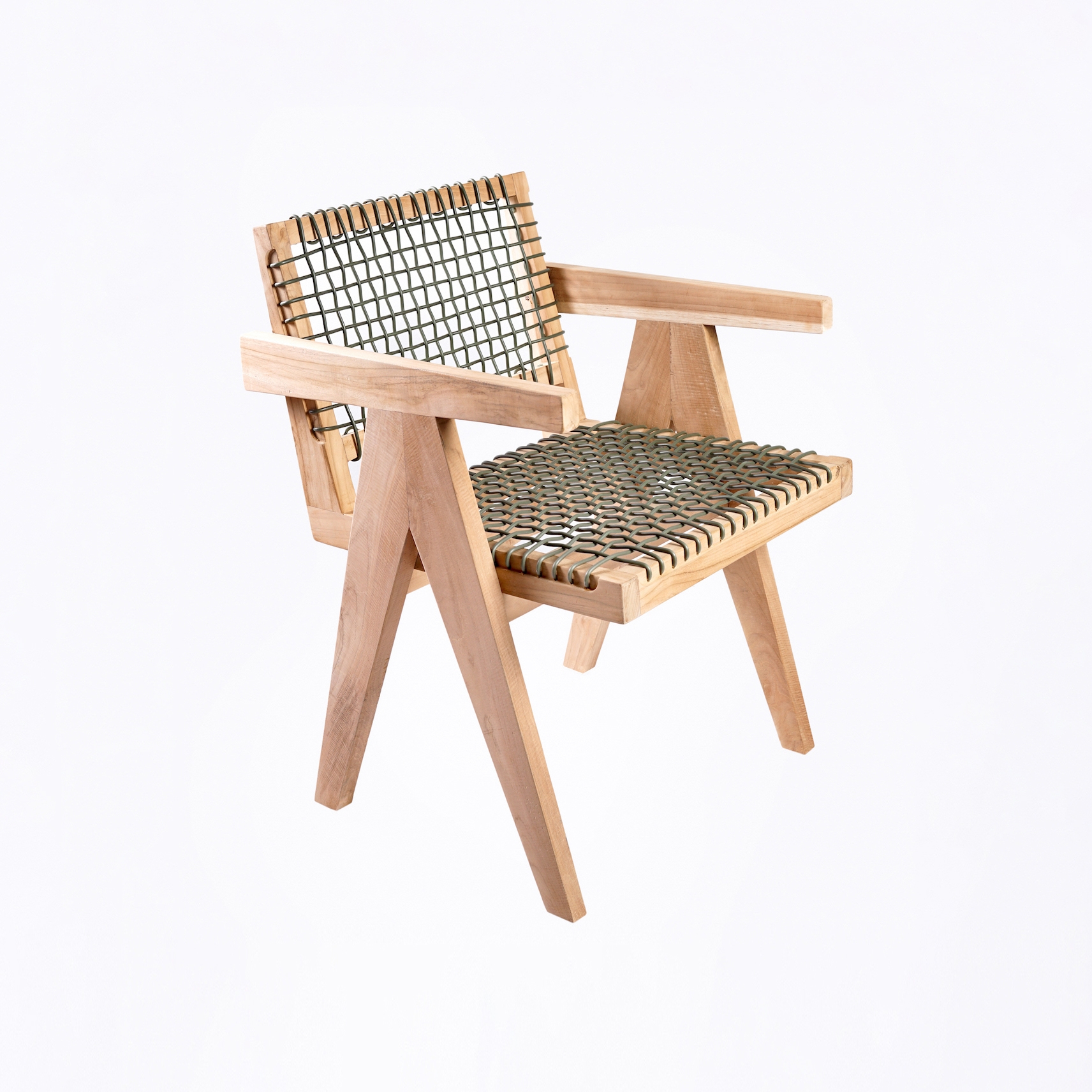 V Dining Chair Open Weaving