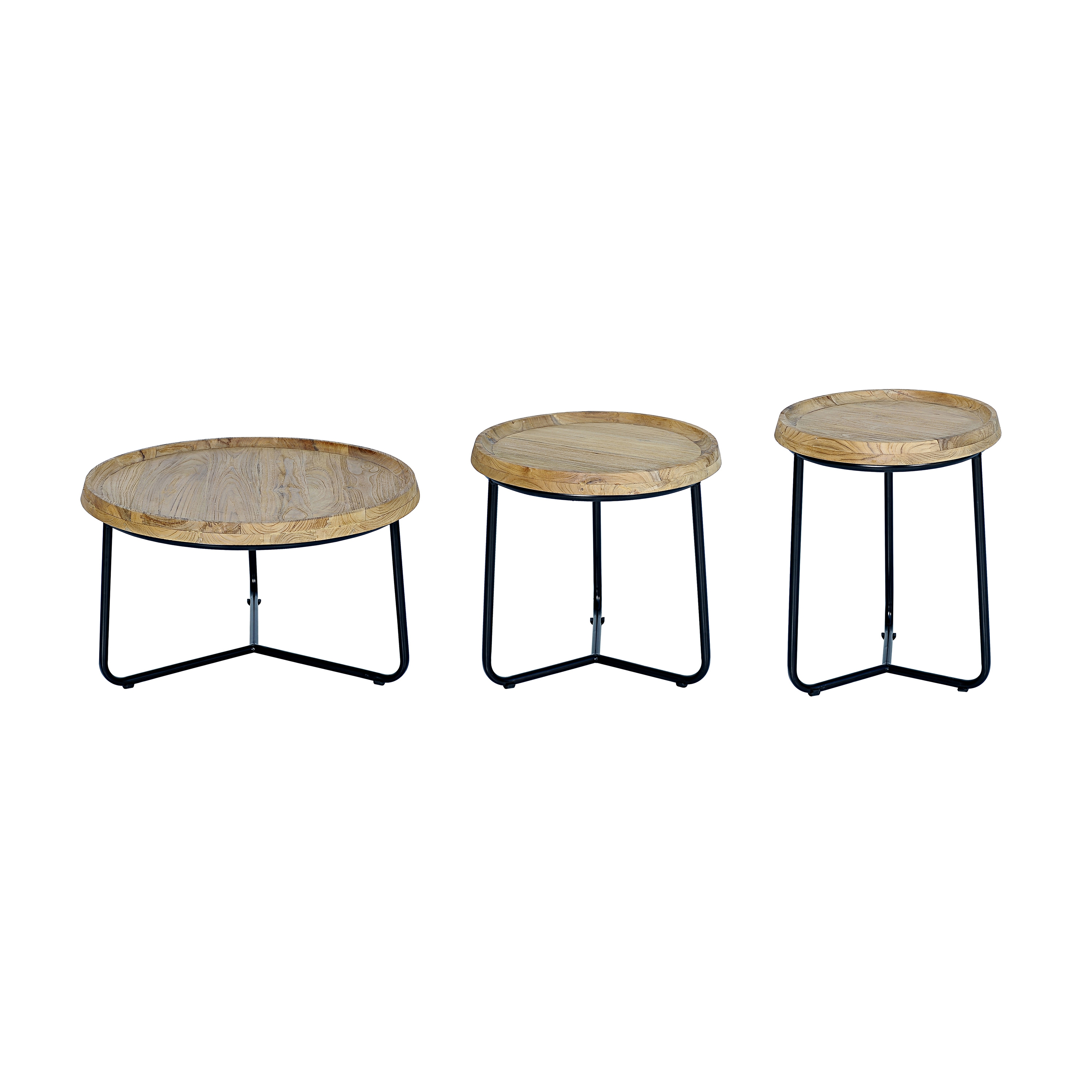 Afficher le produit Island Round Leg Coffee Table Set 3 du fabricant cbdesign